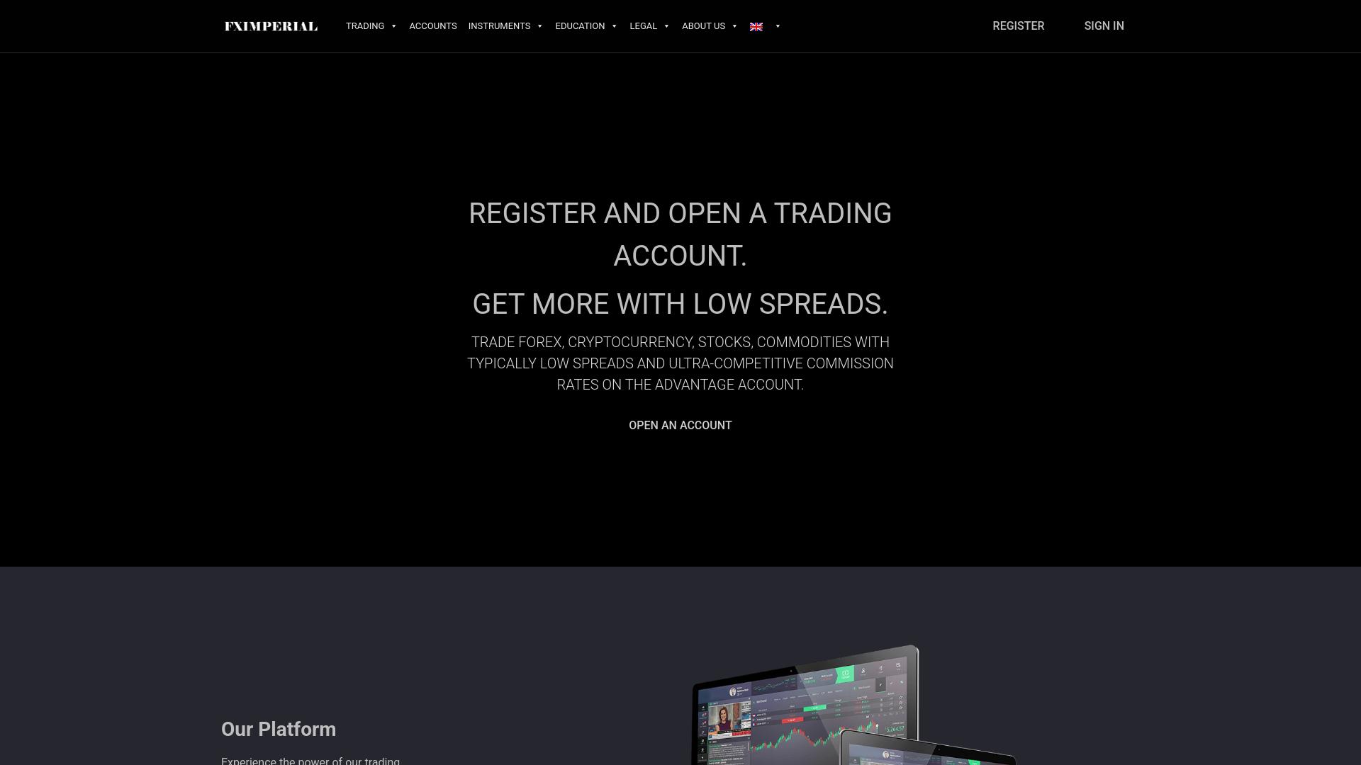 Screenshot fximperial.com