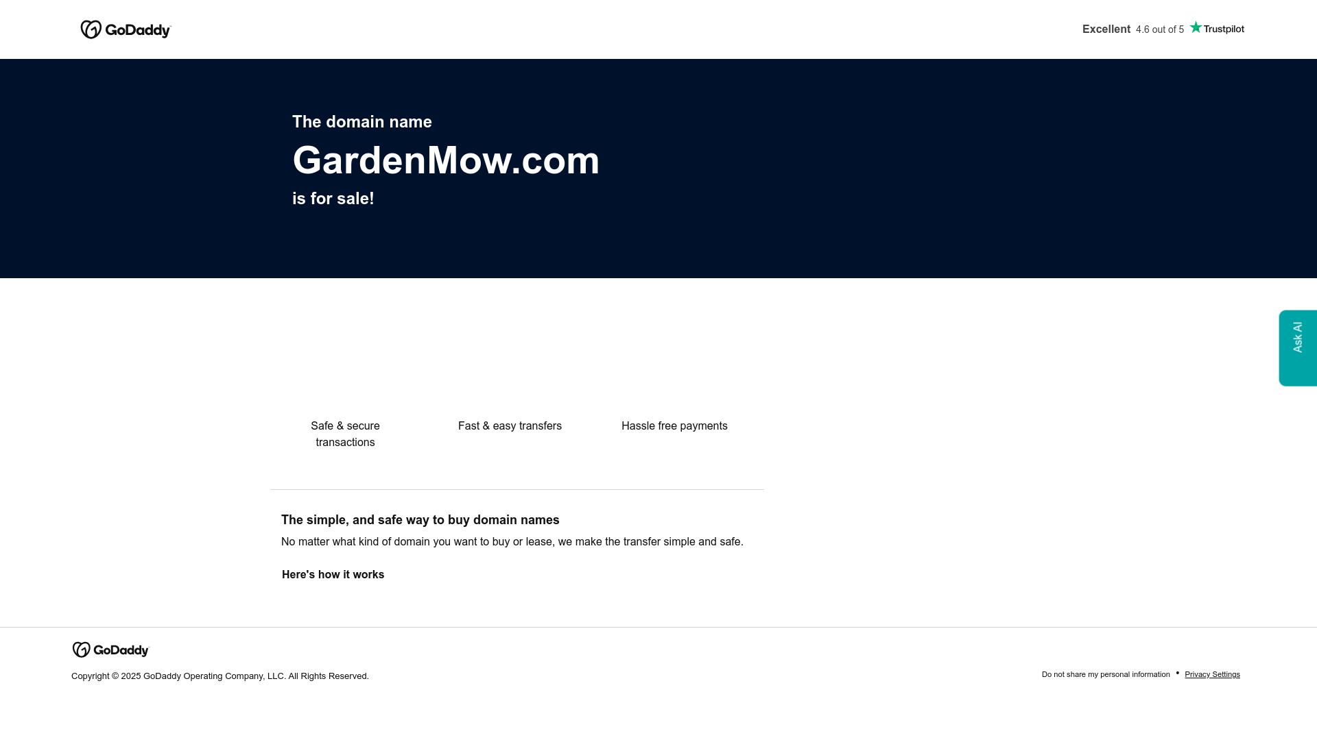 Screenshot gardenmow.com