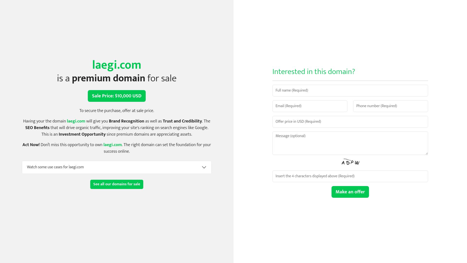 Screenshot laegi.com