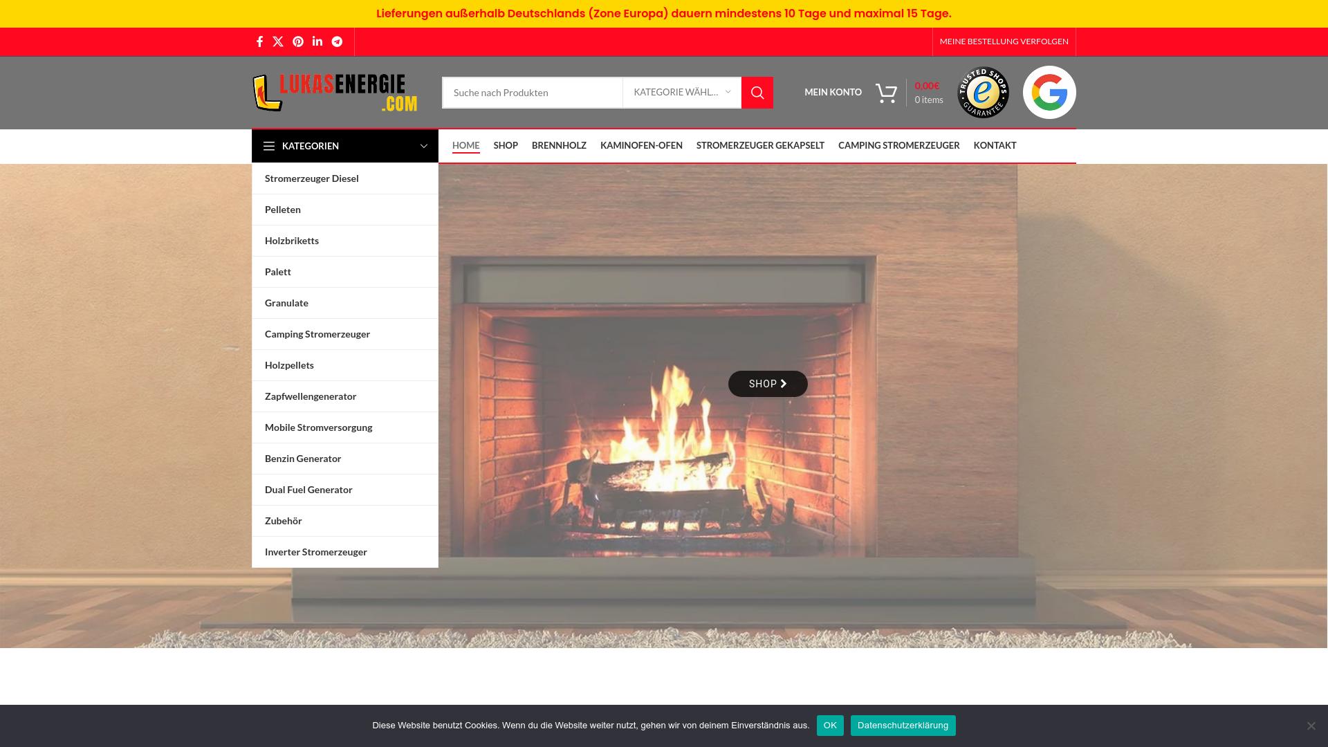 Screenshot lukasenergie.com