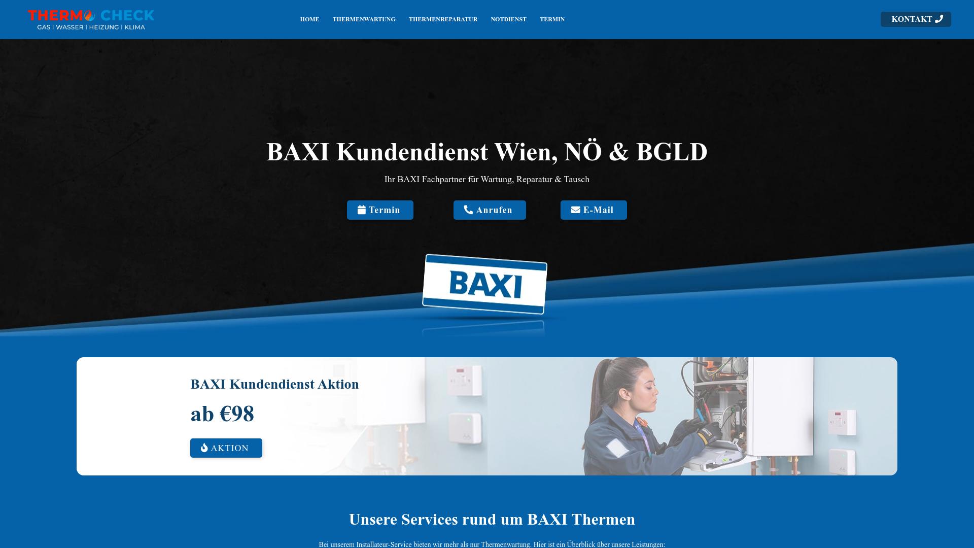 Screenshot service-baxi.at
