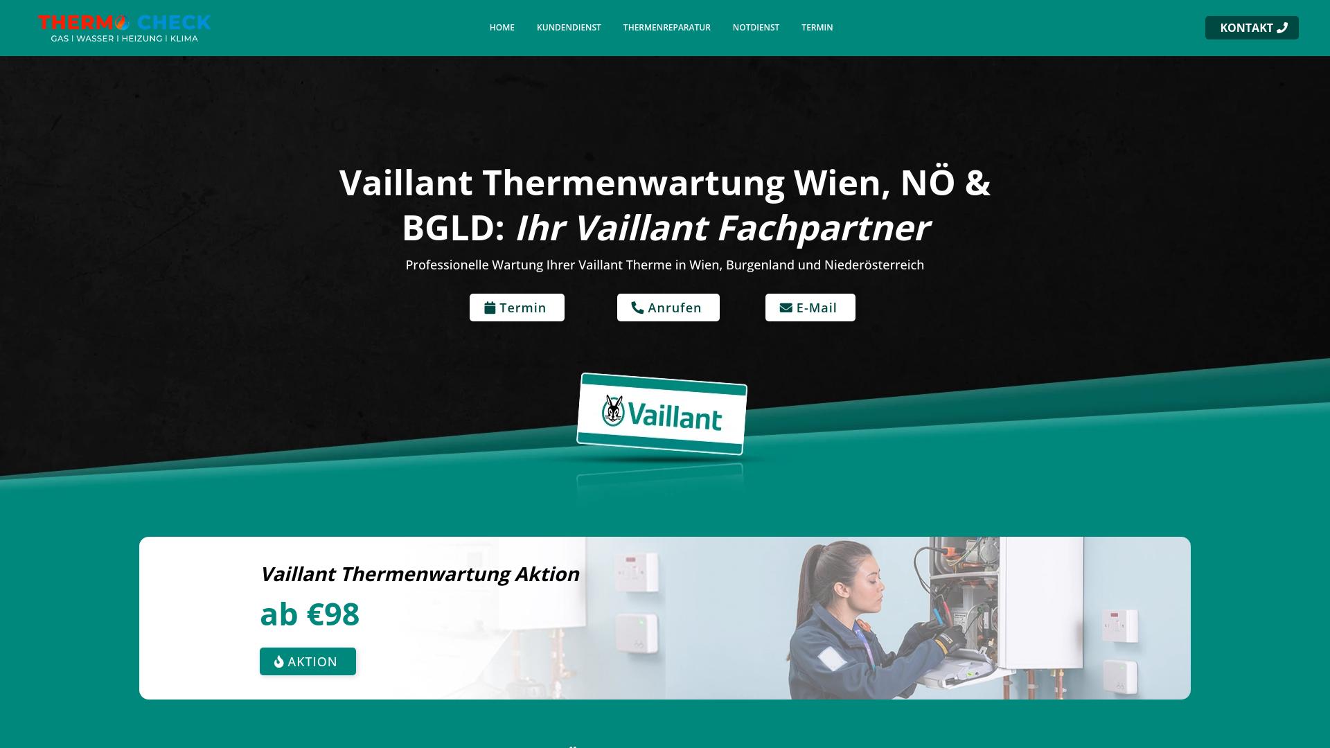 Screenshot vaillant-installateur.at