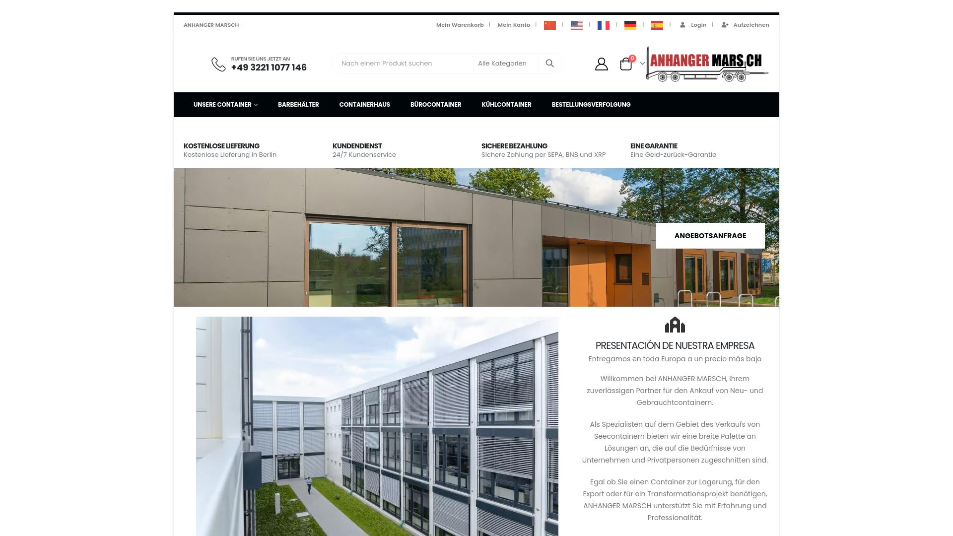 Screenshot anhanger-marsch.com