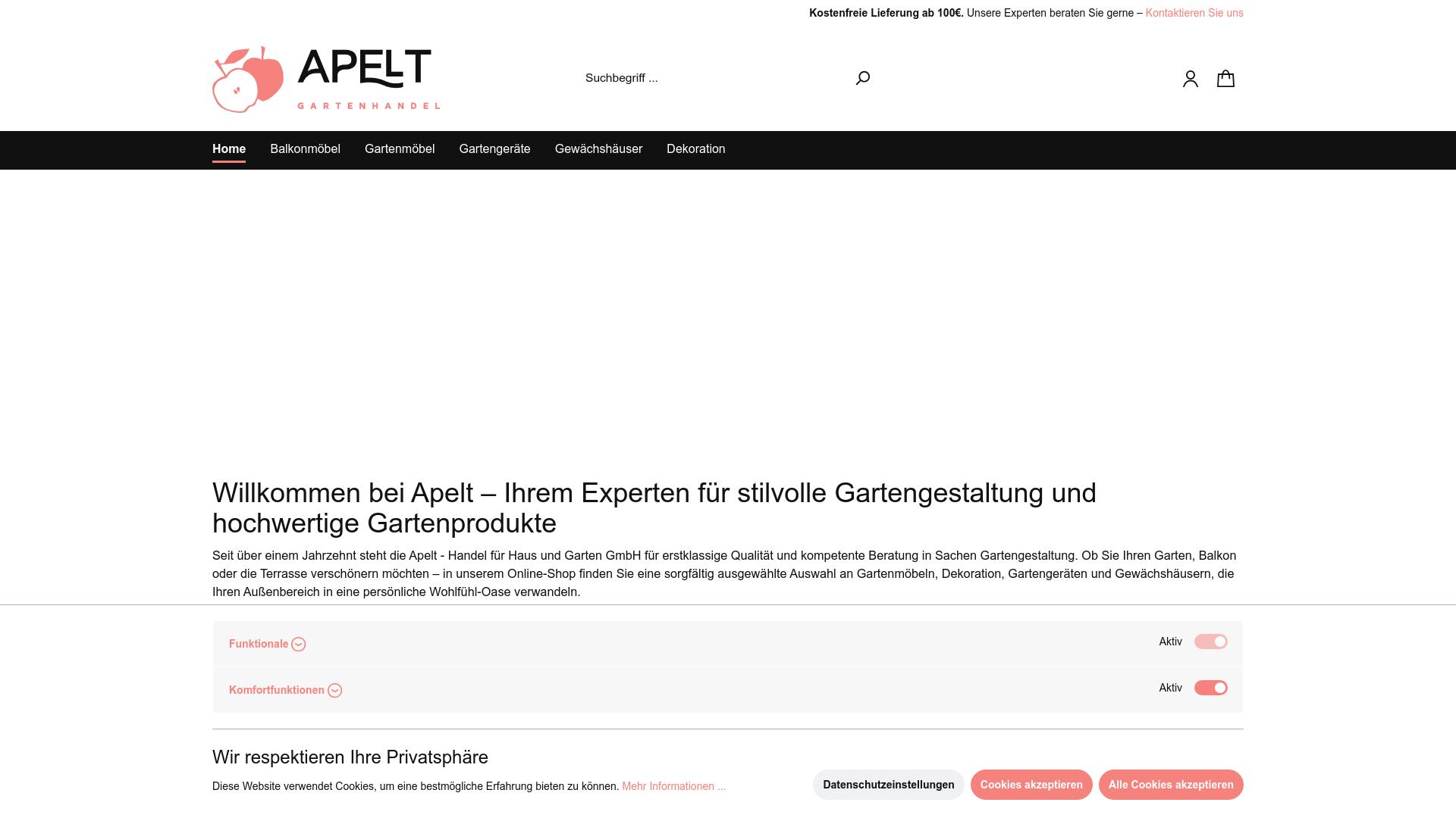 Screenshot apelt-gartenhandel.de