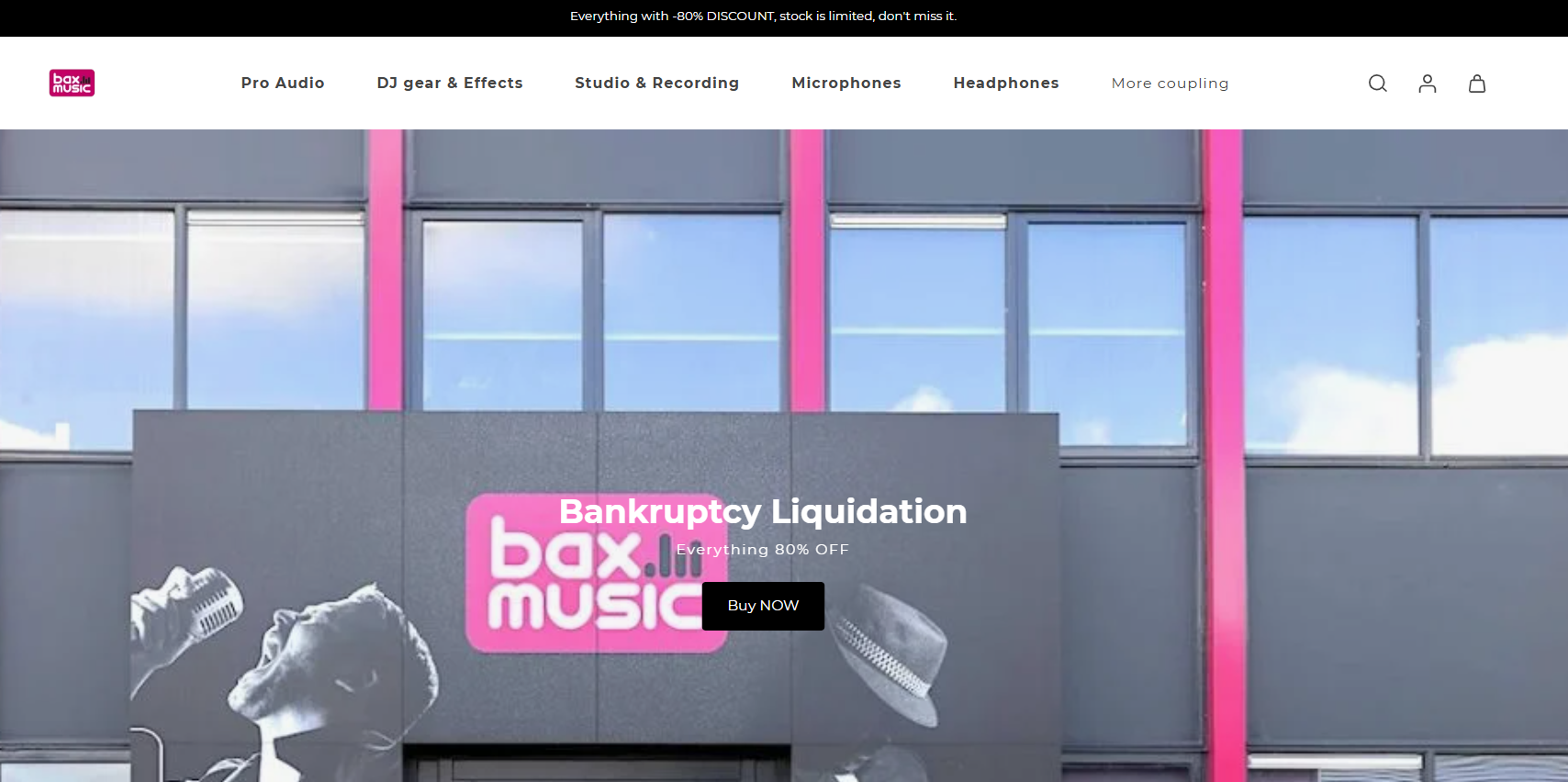 Screenshot baxmusic-sale.sa.com