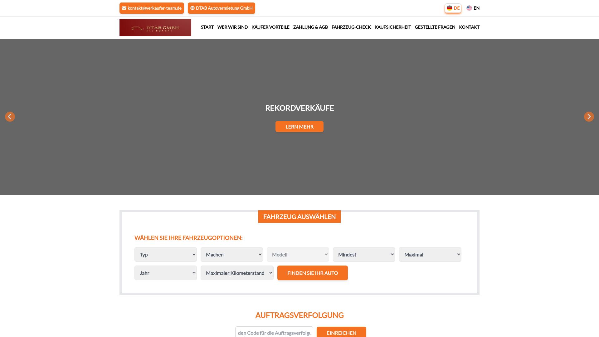 Screenshot dtabauto.de