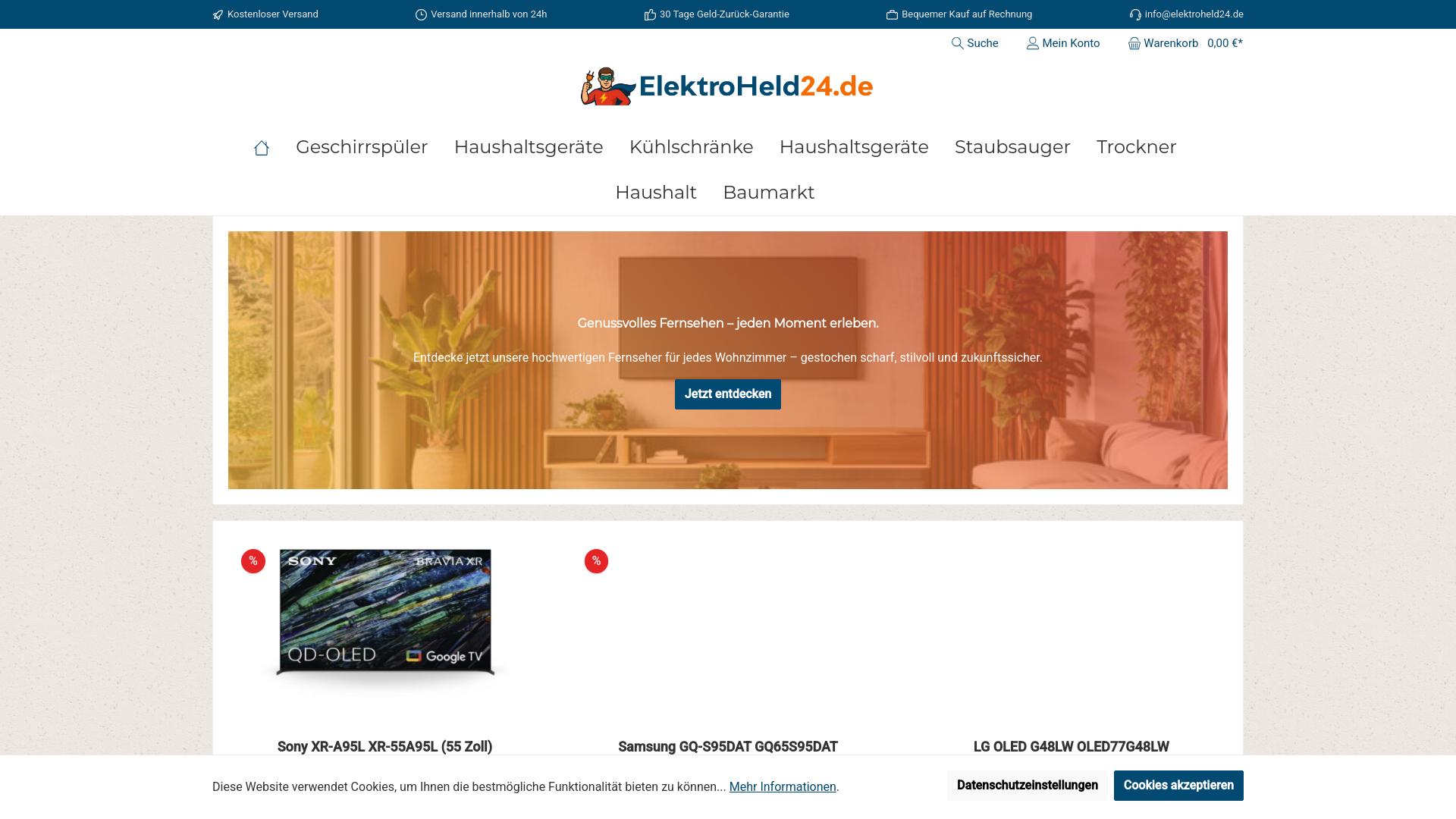 Screenshot elektroheld24.de
