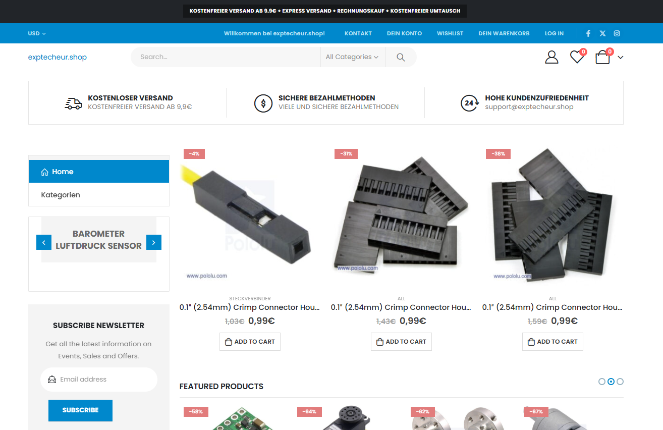 Screenshot exptecheur.shop