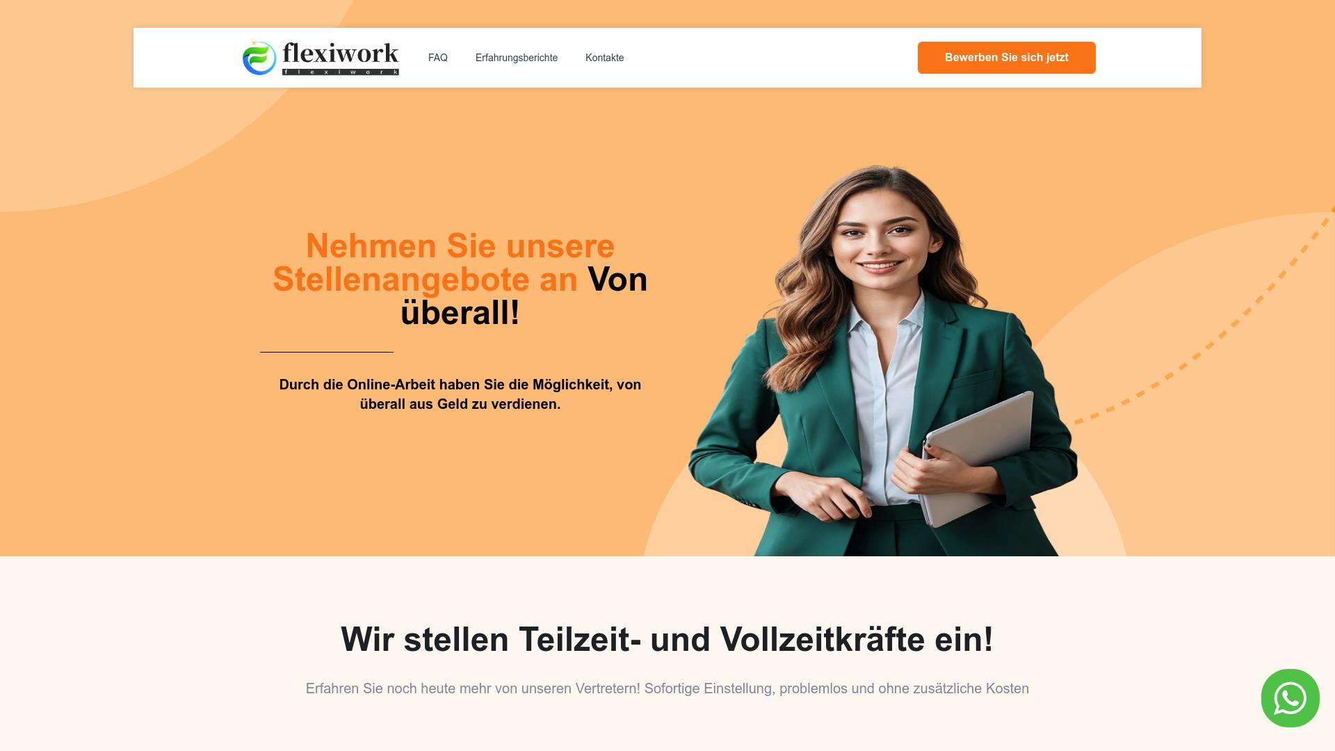 Screenshot flexiworkde.works