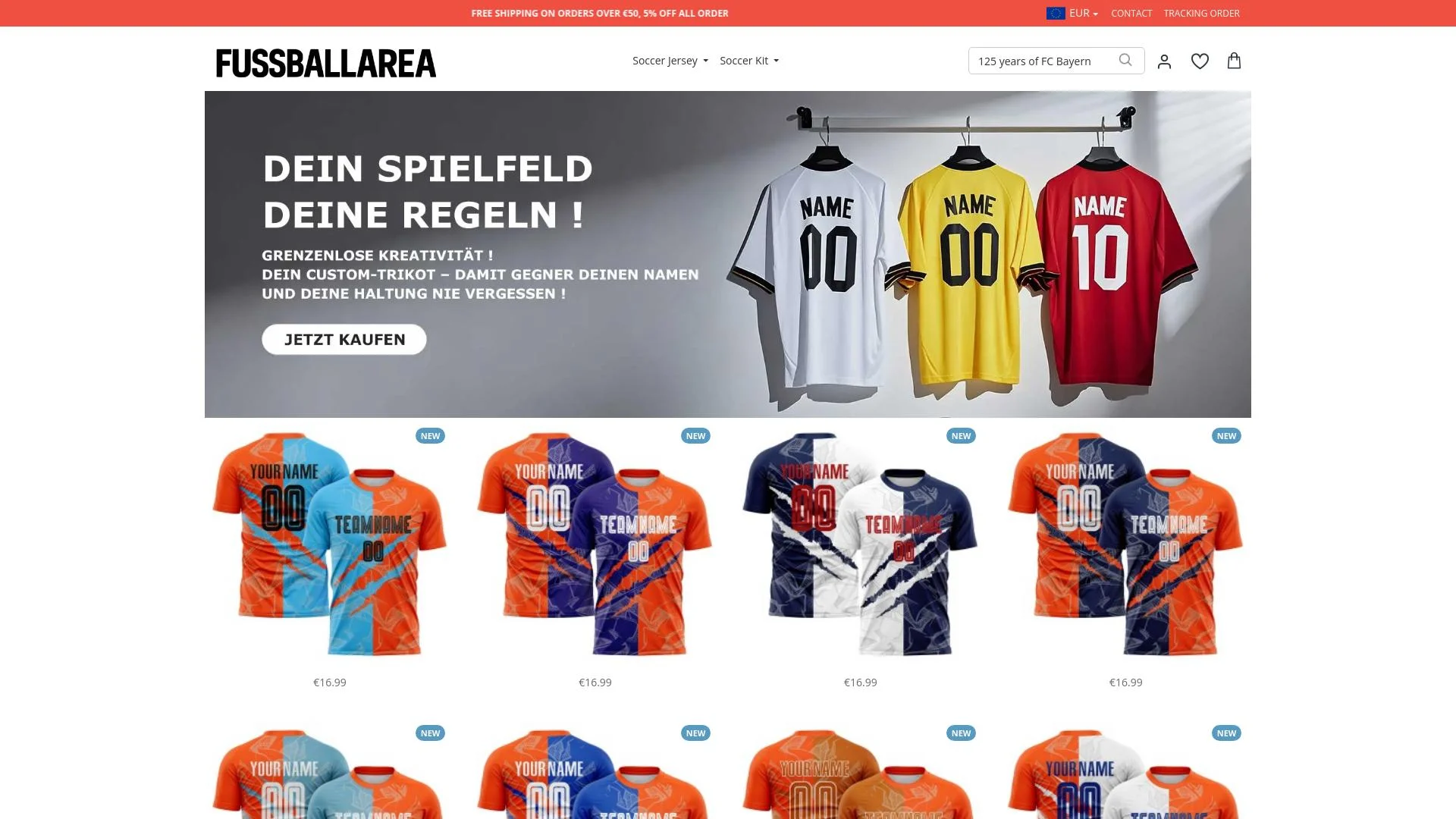 Screenshot fussballarea.de