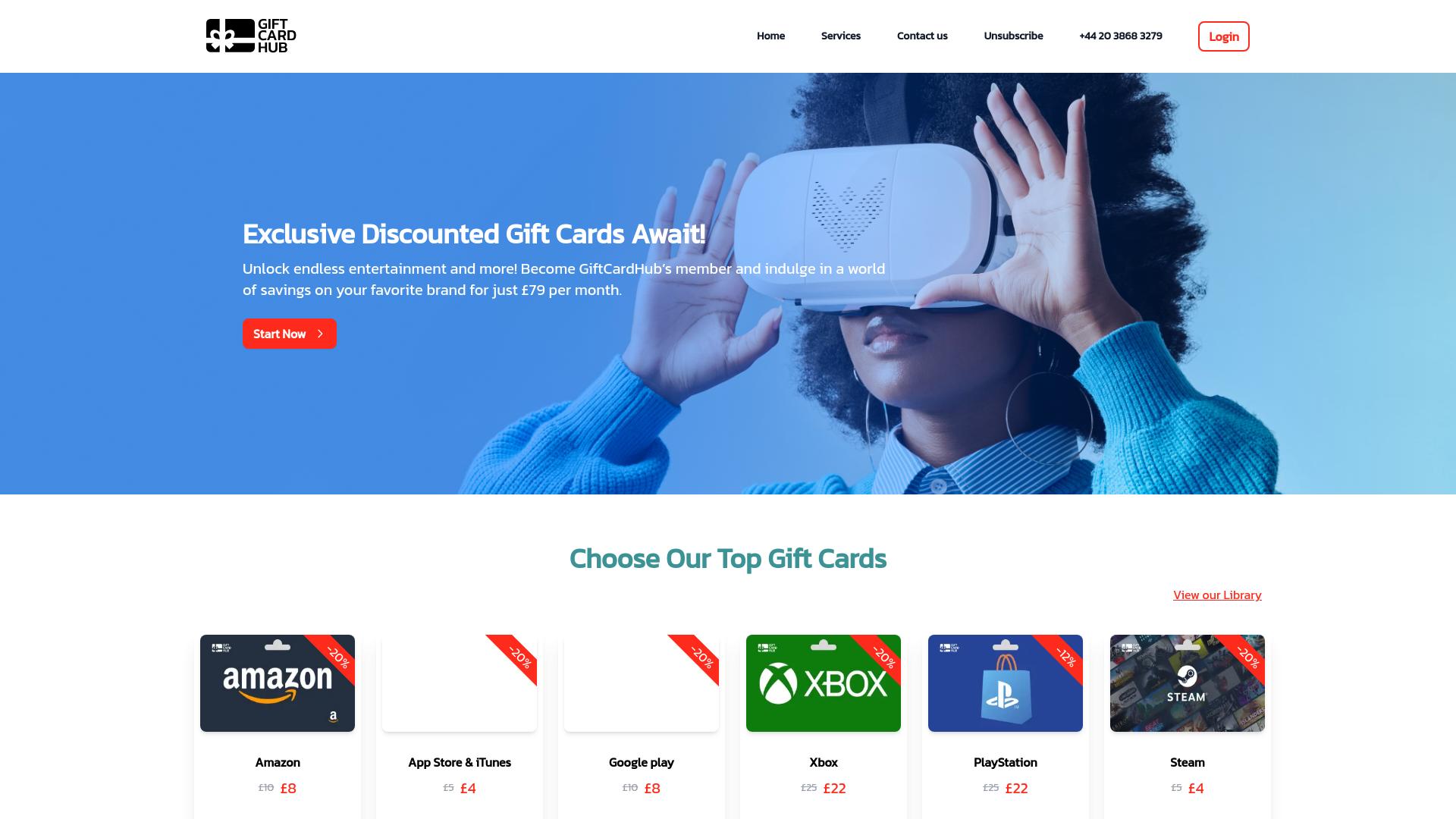 Screenshot giftcard-hub.com