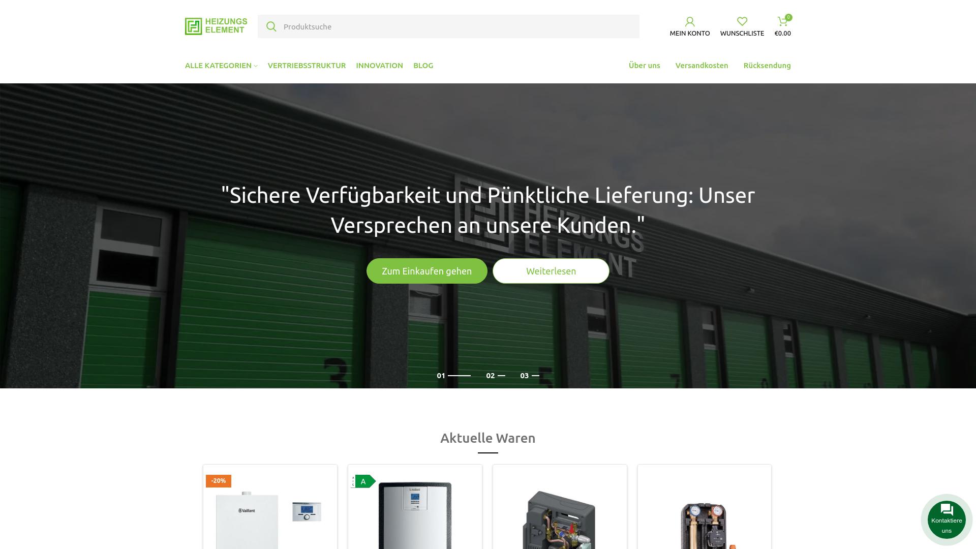 Screenshot heizungselement.com