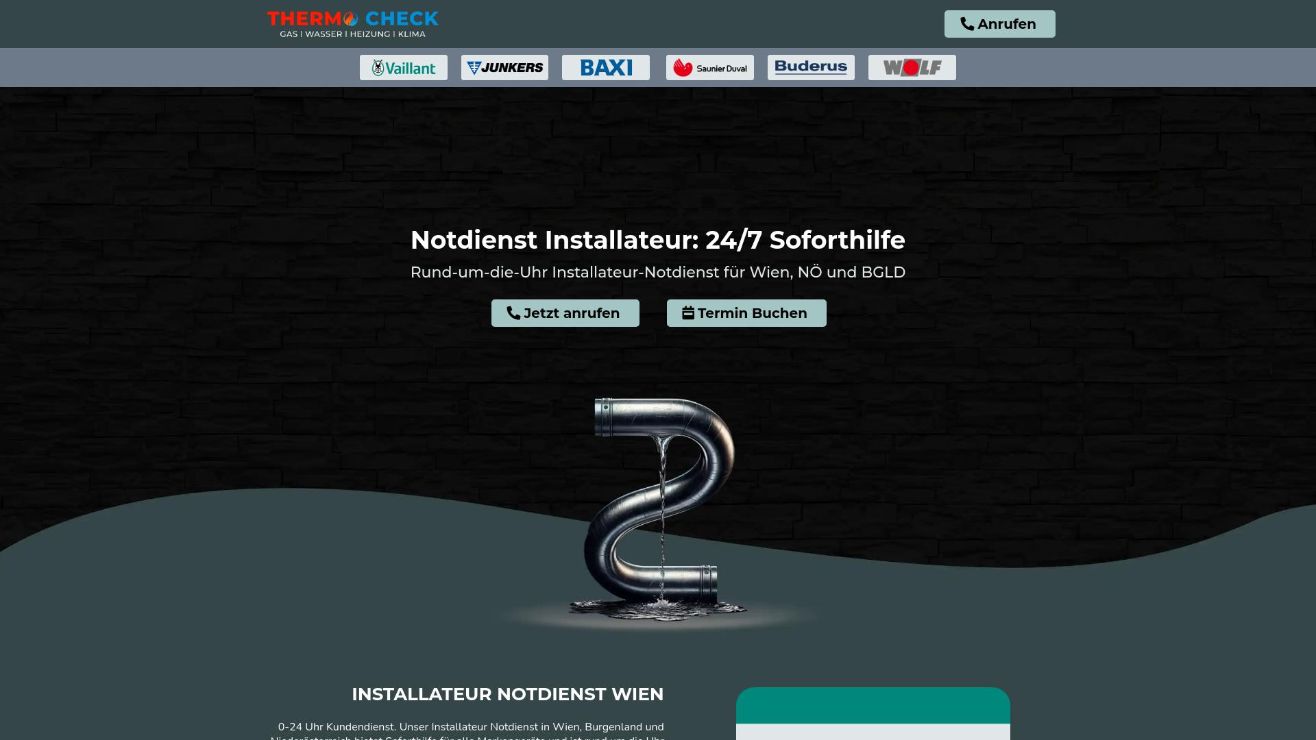 Screenshot installateur-notdienst-vienna.at