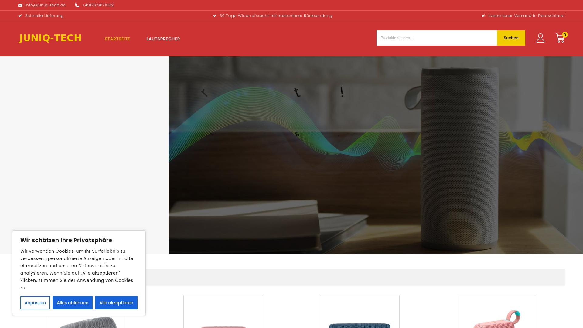 Screenshot juniq-tech.de