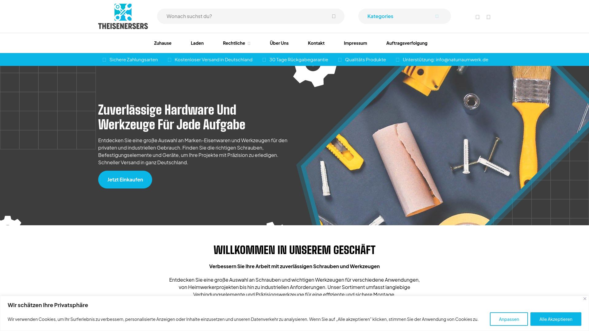 Screenshot naturraumwerk.de