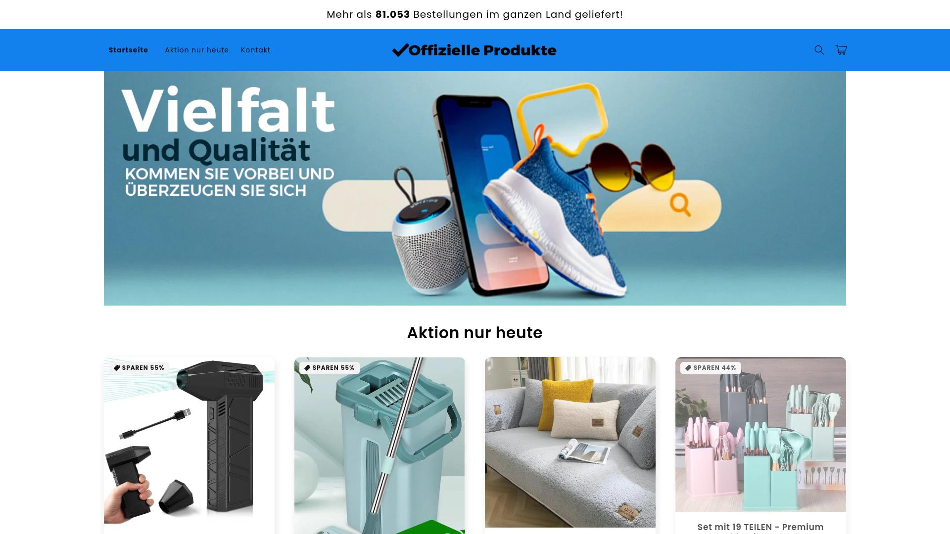 Screenshot offizielleprodukte.shop