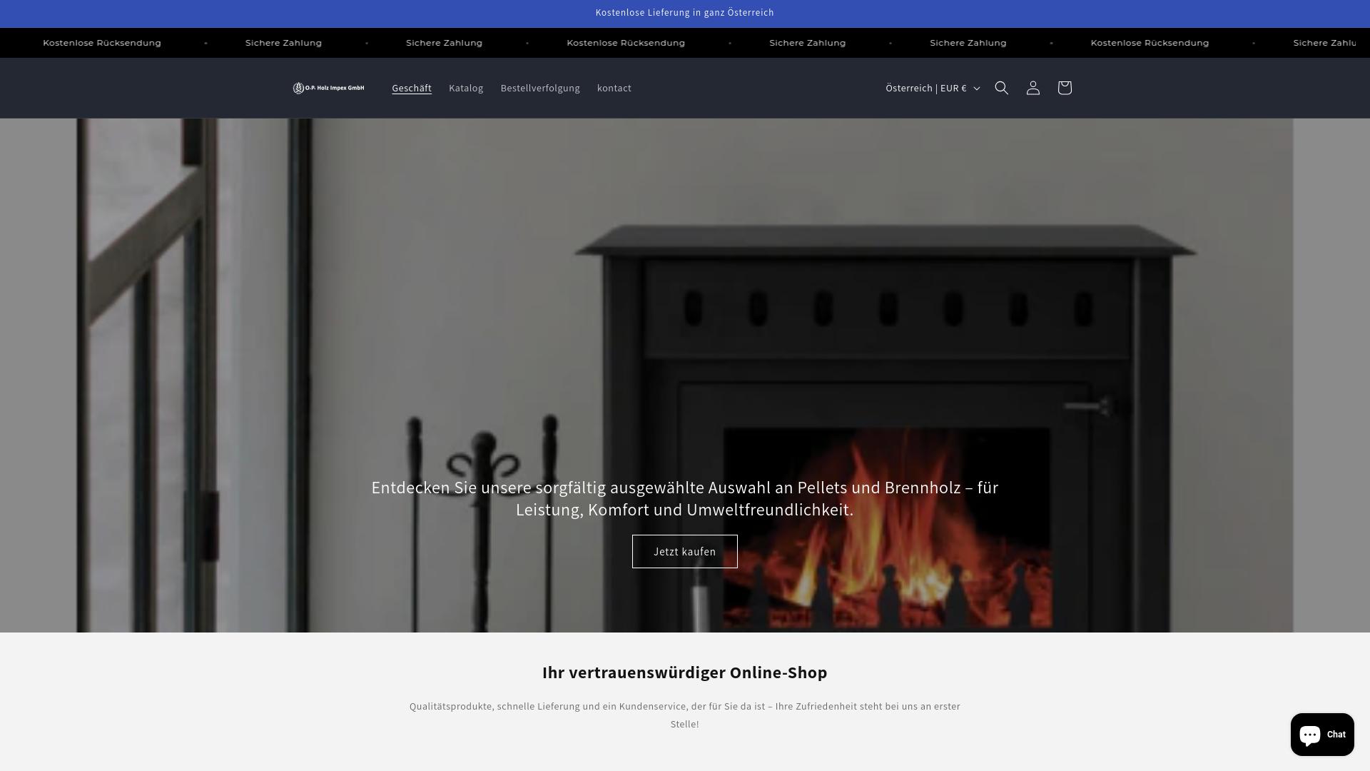 Screenshot opholzimpexgmbh.shop