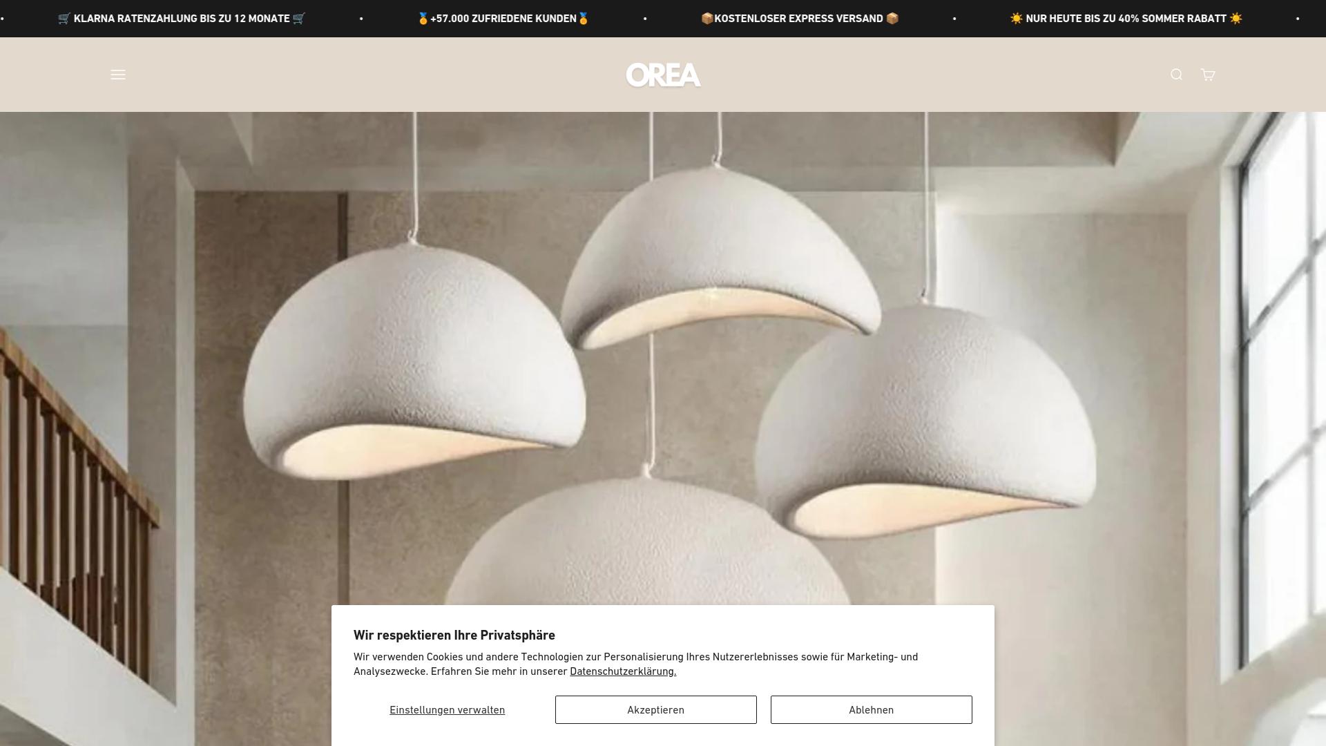 Screenshot oreahome.de