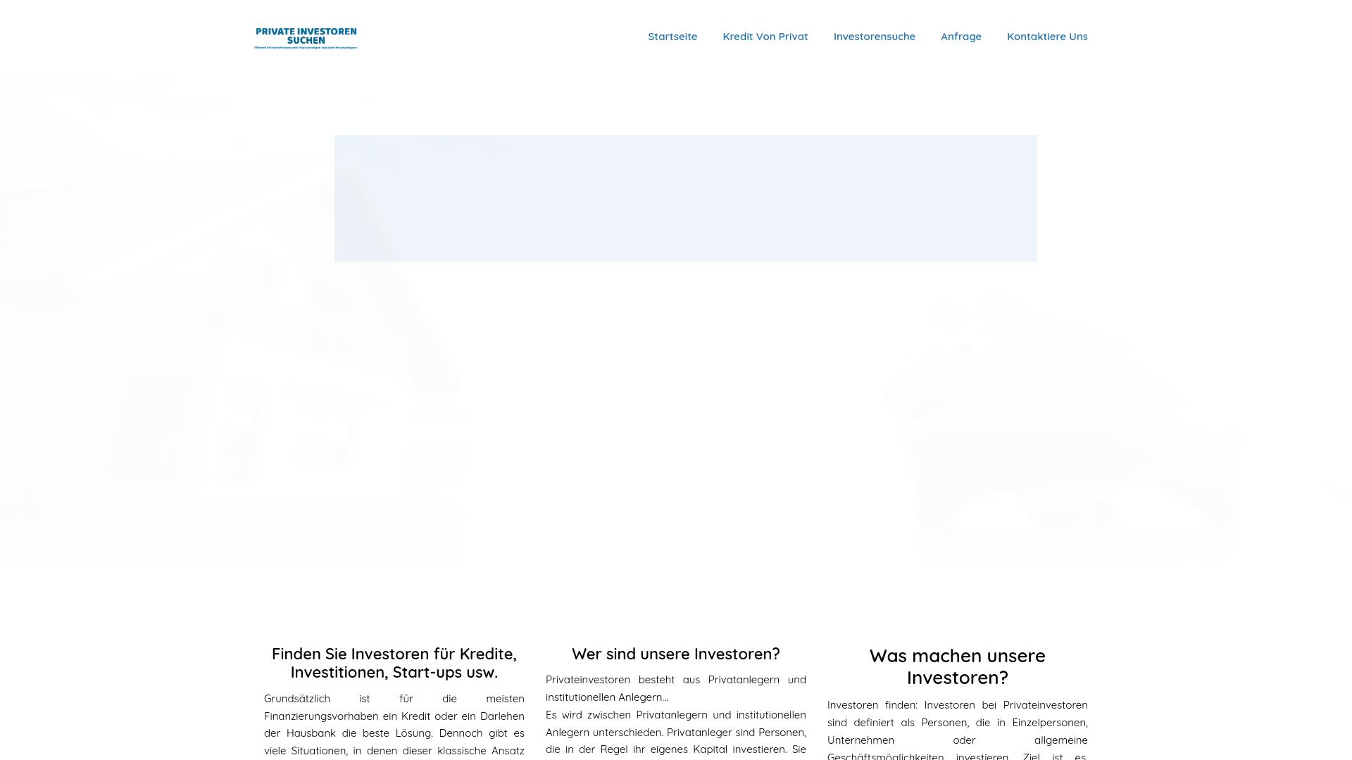 Screenshot privateinvestorensuchen.com