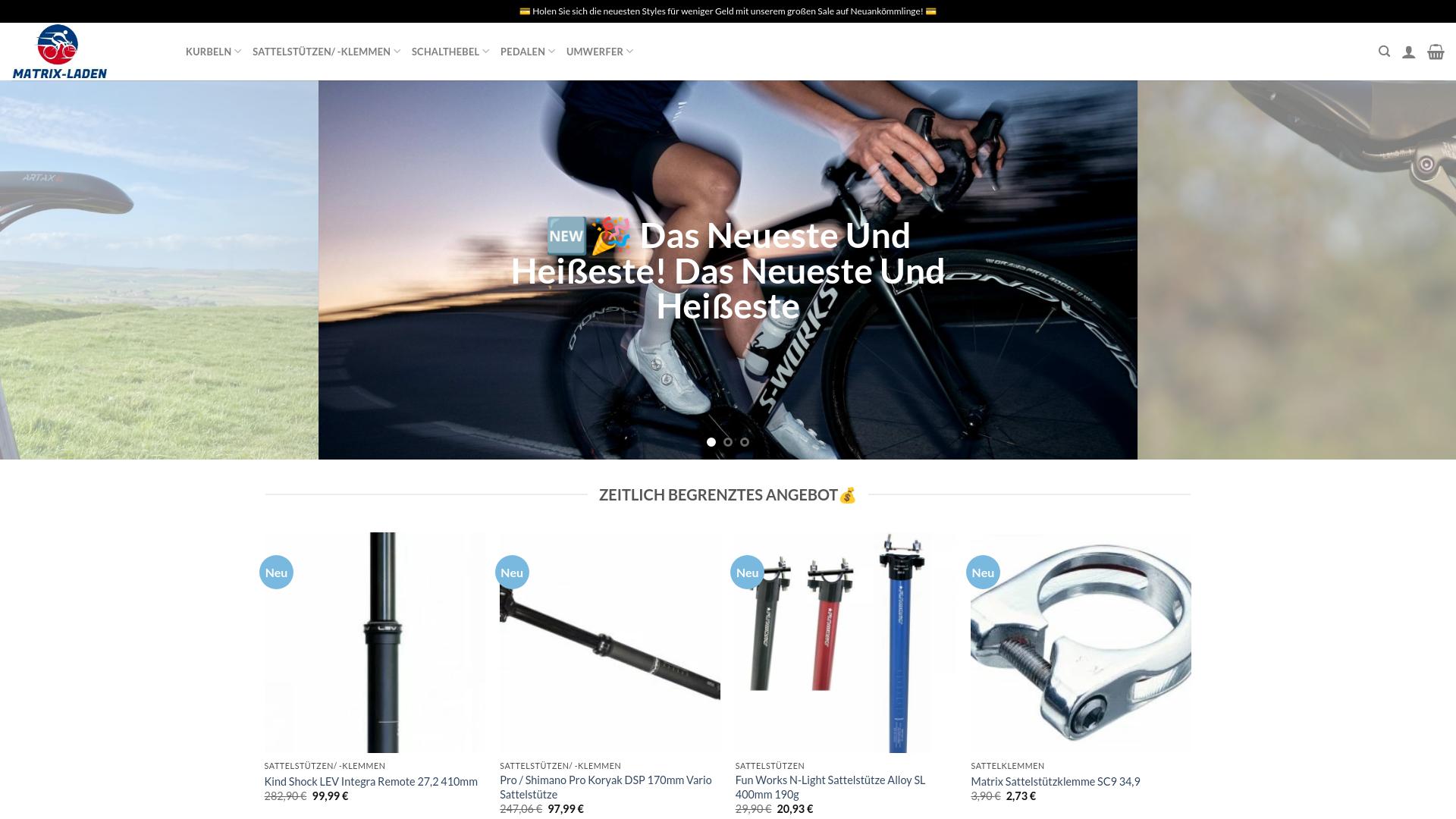 Screenshot rennkurbelde.com
