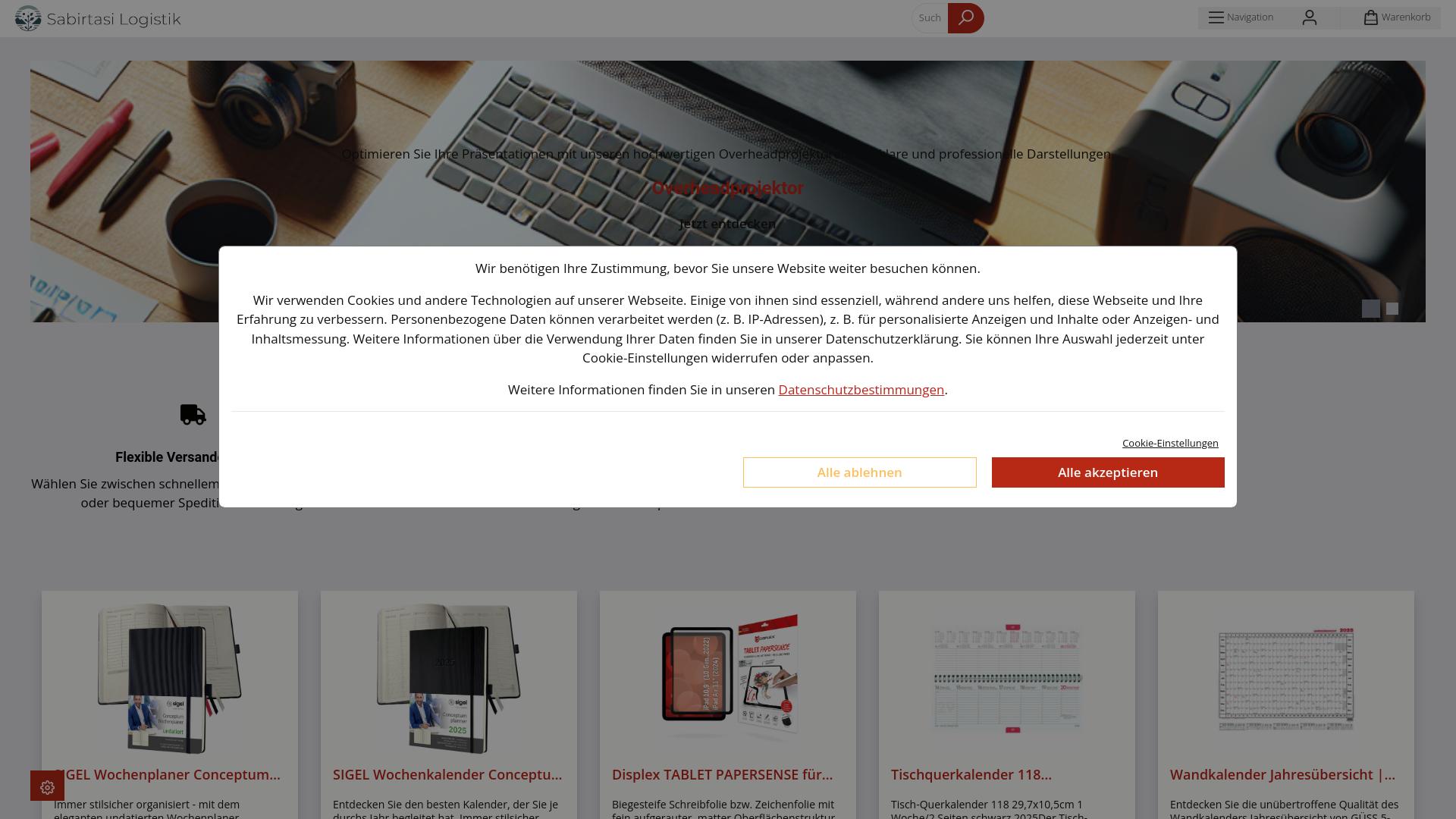 Screenshot sabirtasi-logistik.de
