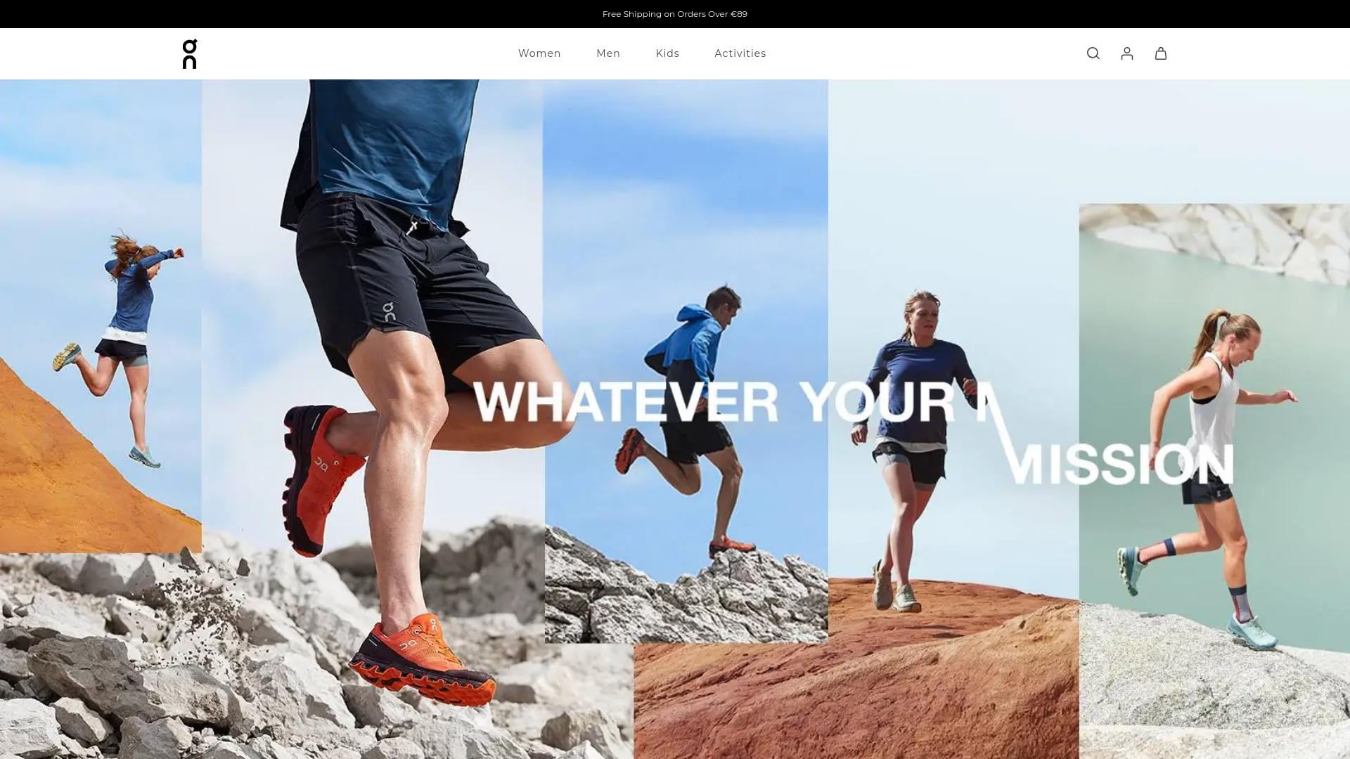 Screenshot sale.orunning.shop