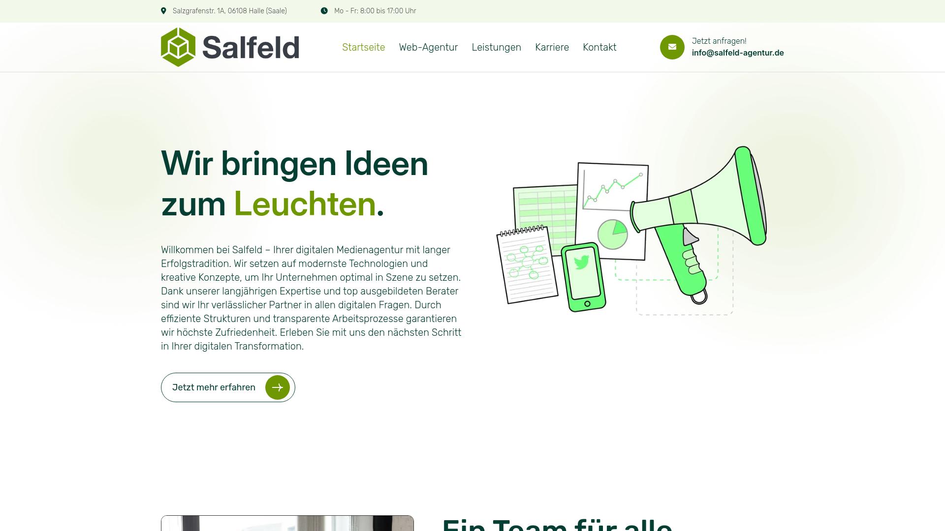 Screenshot salfeld-agentur.de