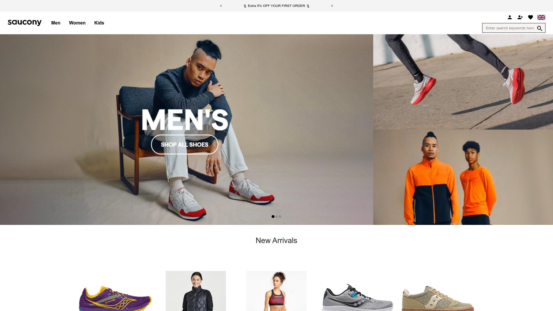 Screenshot sauconyshopuk.com