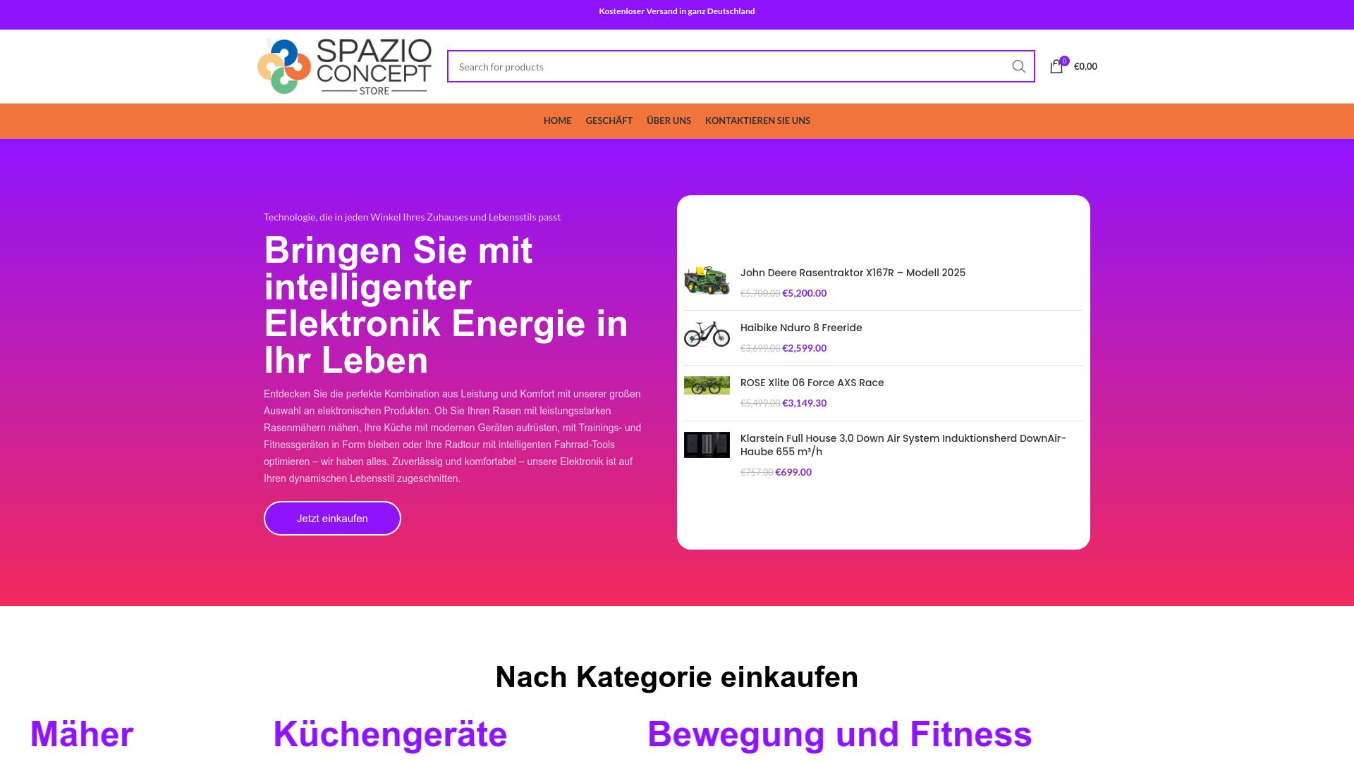 Screenshot spazioconcept.com