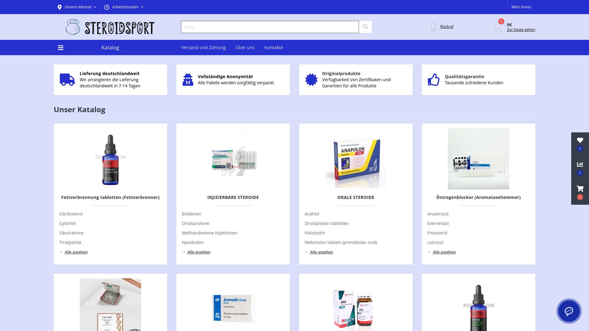 Screenshot steroidsport.com