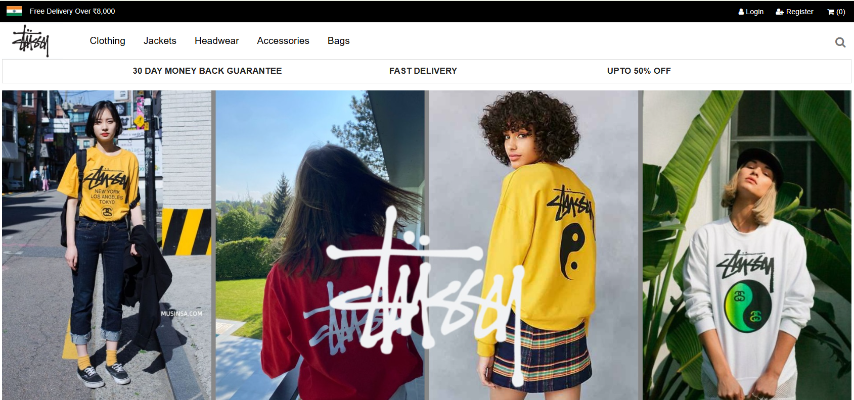 Screenshot stussyindiastore.co.in