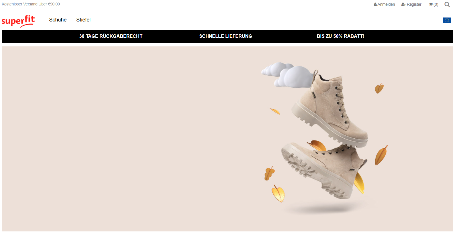 Screenshot superfitschuhe.at