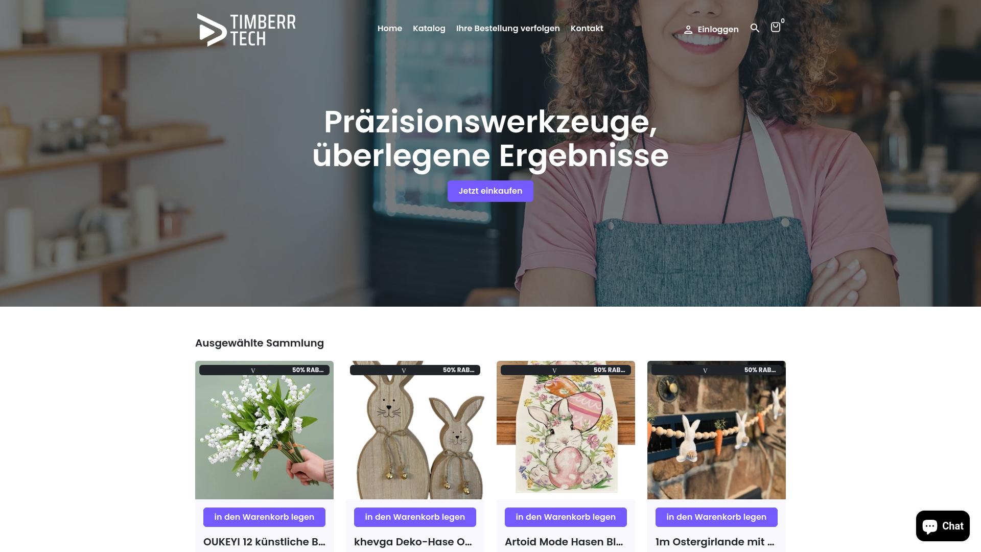 Screenshot timberrtech.myshopify.com