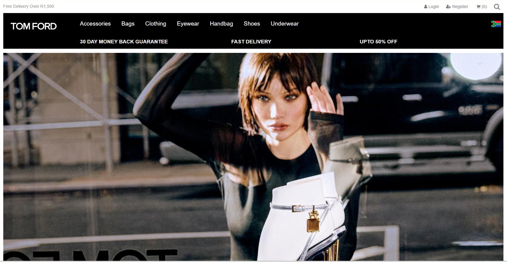 Screenshot tom-ford.co.za