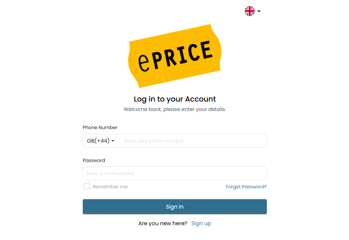 Screenshot ukeprice.com