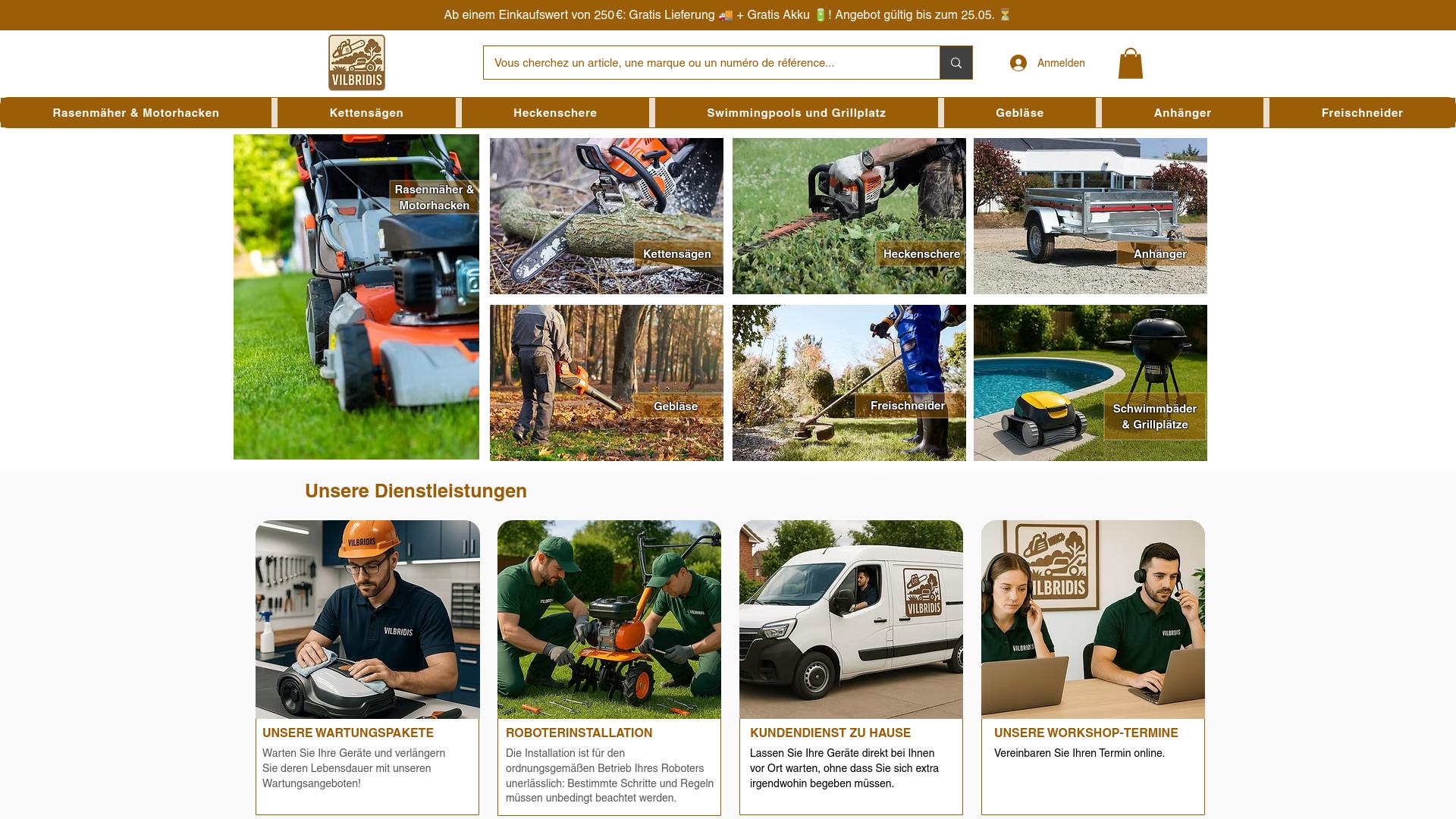 Screenshot vilbridis.com