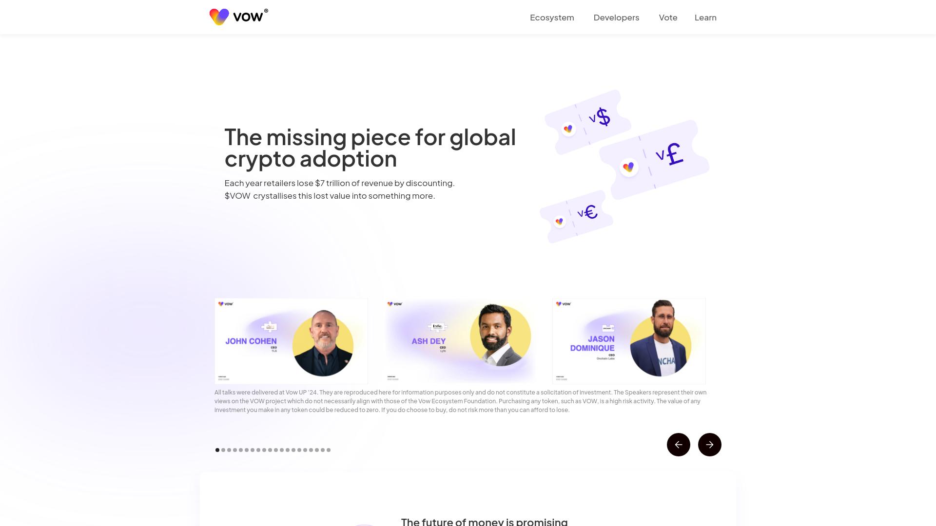 Screenshot vow.foundation