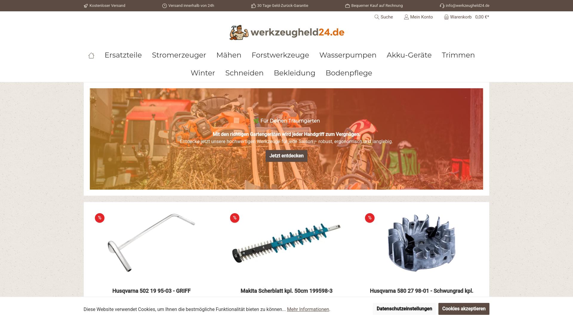 Screenshot werkzeugheld24.de