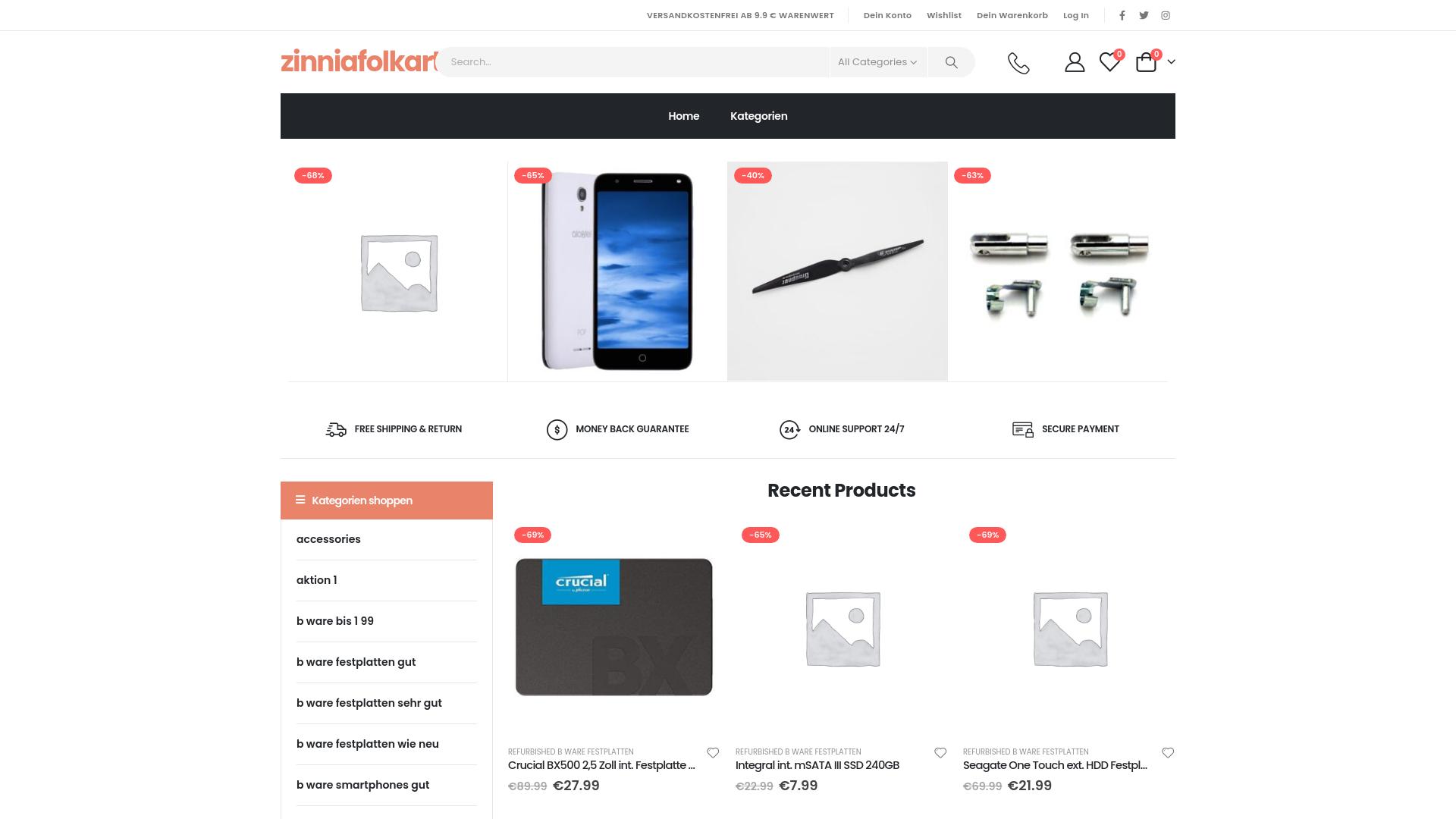 Screenshot zinniafolkartsdeeu.shop