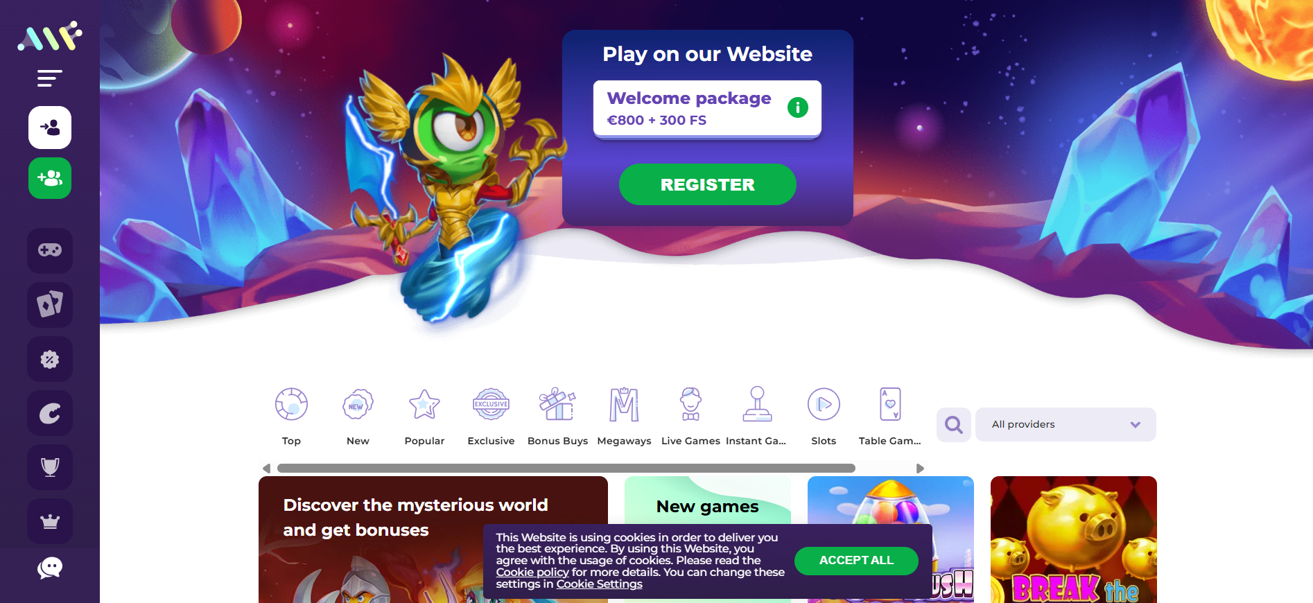 Screenshot alfcasino1.com
