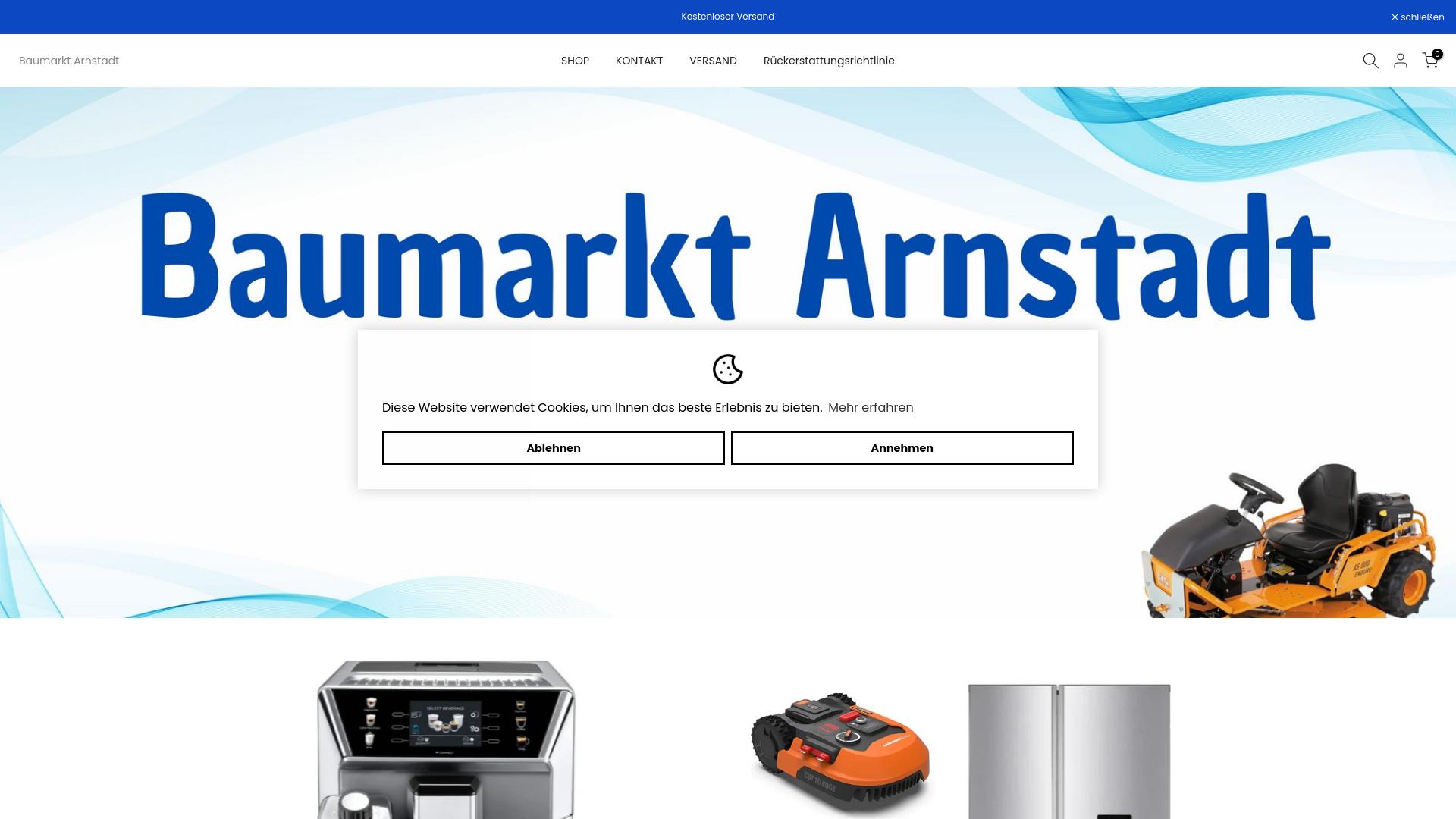 Screenshot arnstadt-baumarkt.shop