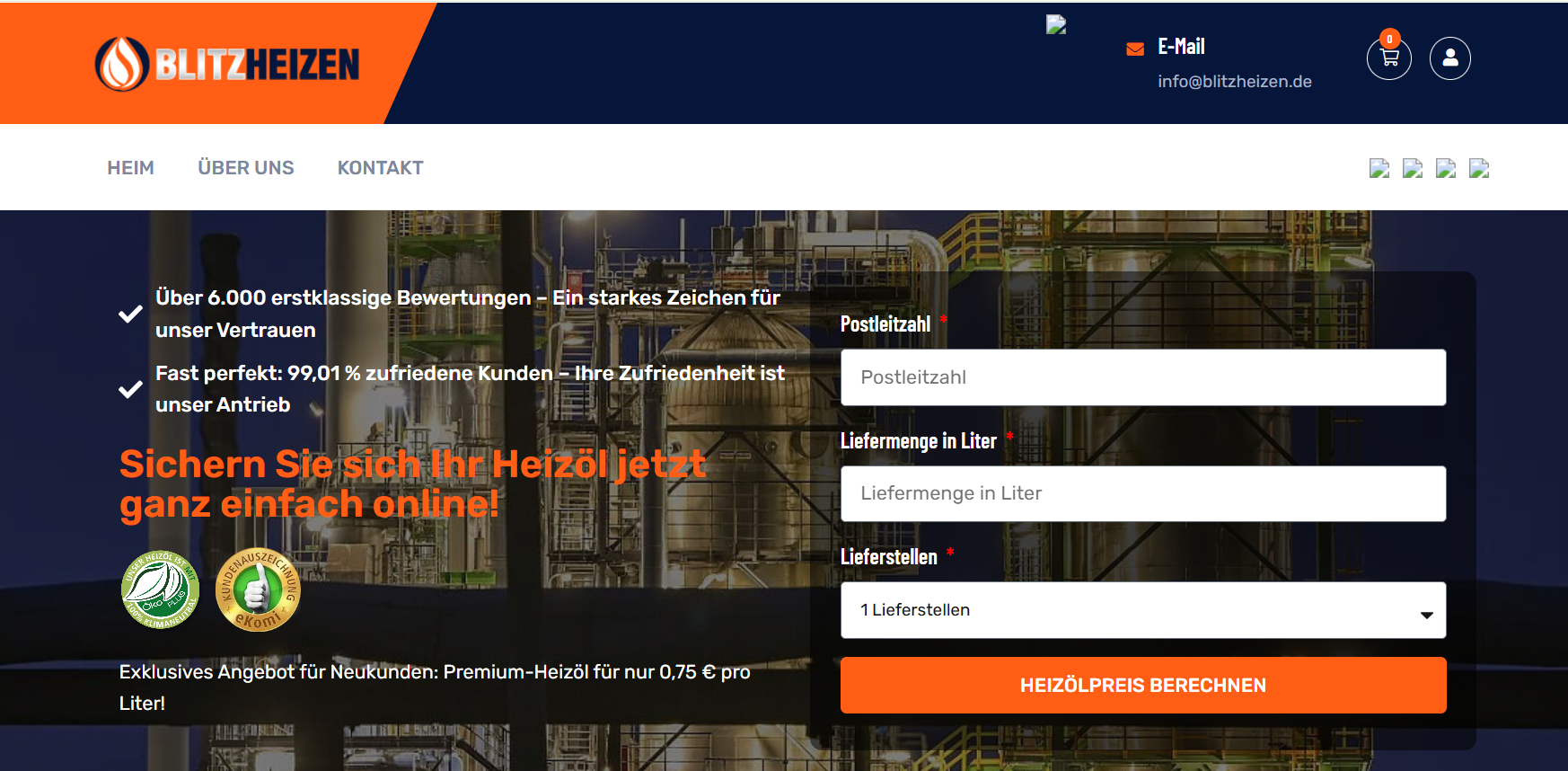 Screenshot blitzheizen.de