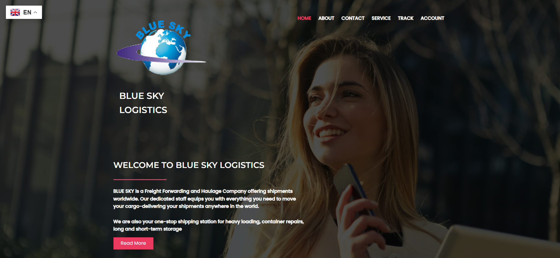 Screenshot blueskycargoes.com