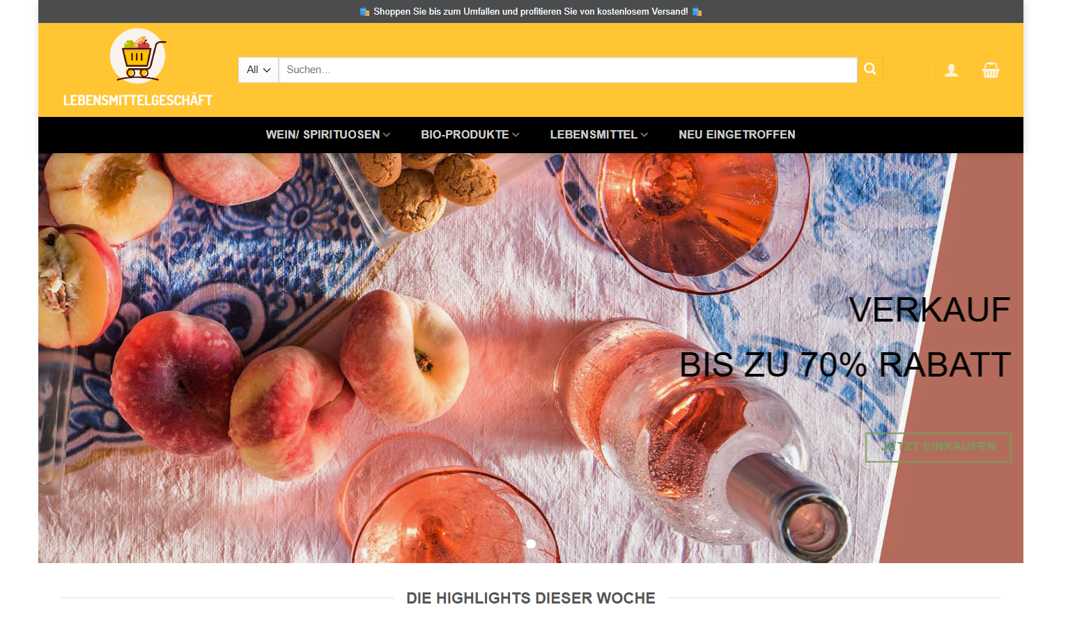 Screenshot delebensmittel.com