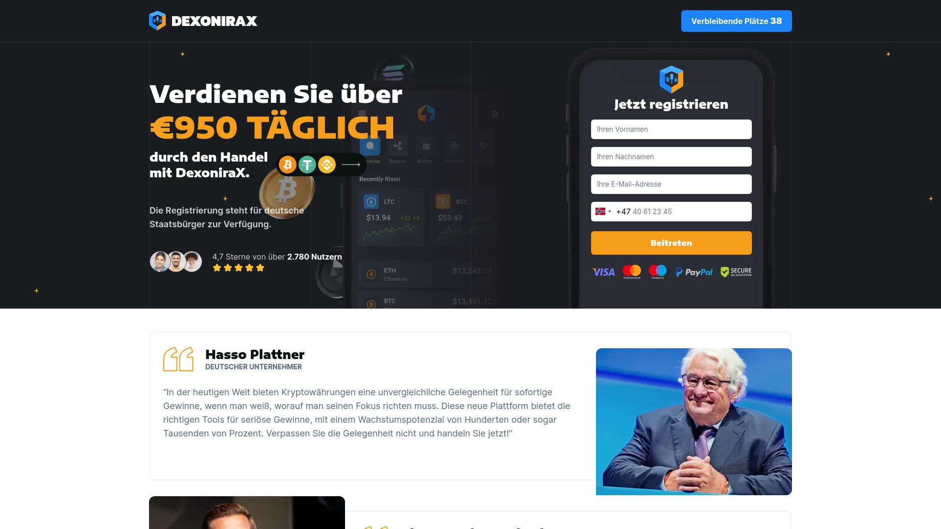 Screenshot dexonirax.com