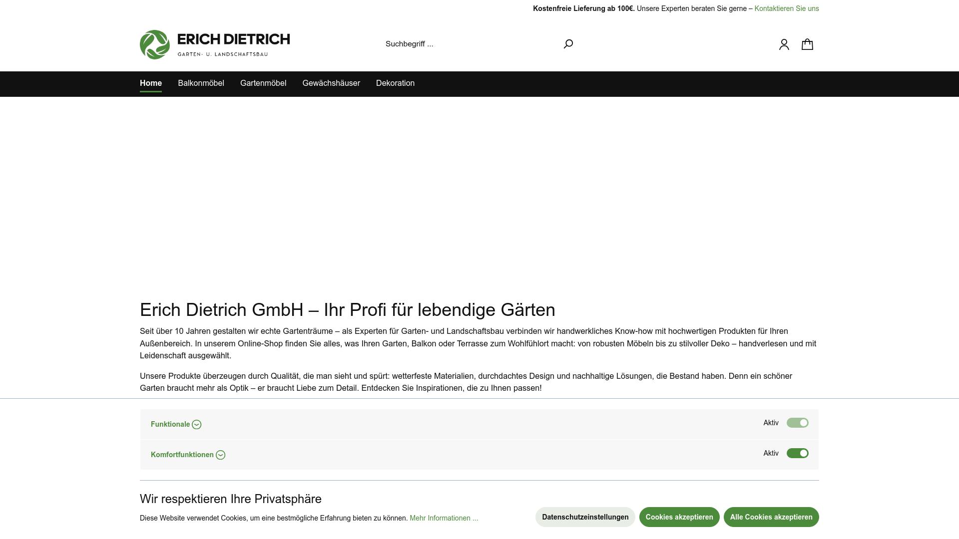 Screenshot dietrich-garten.de