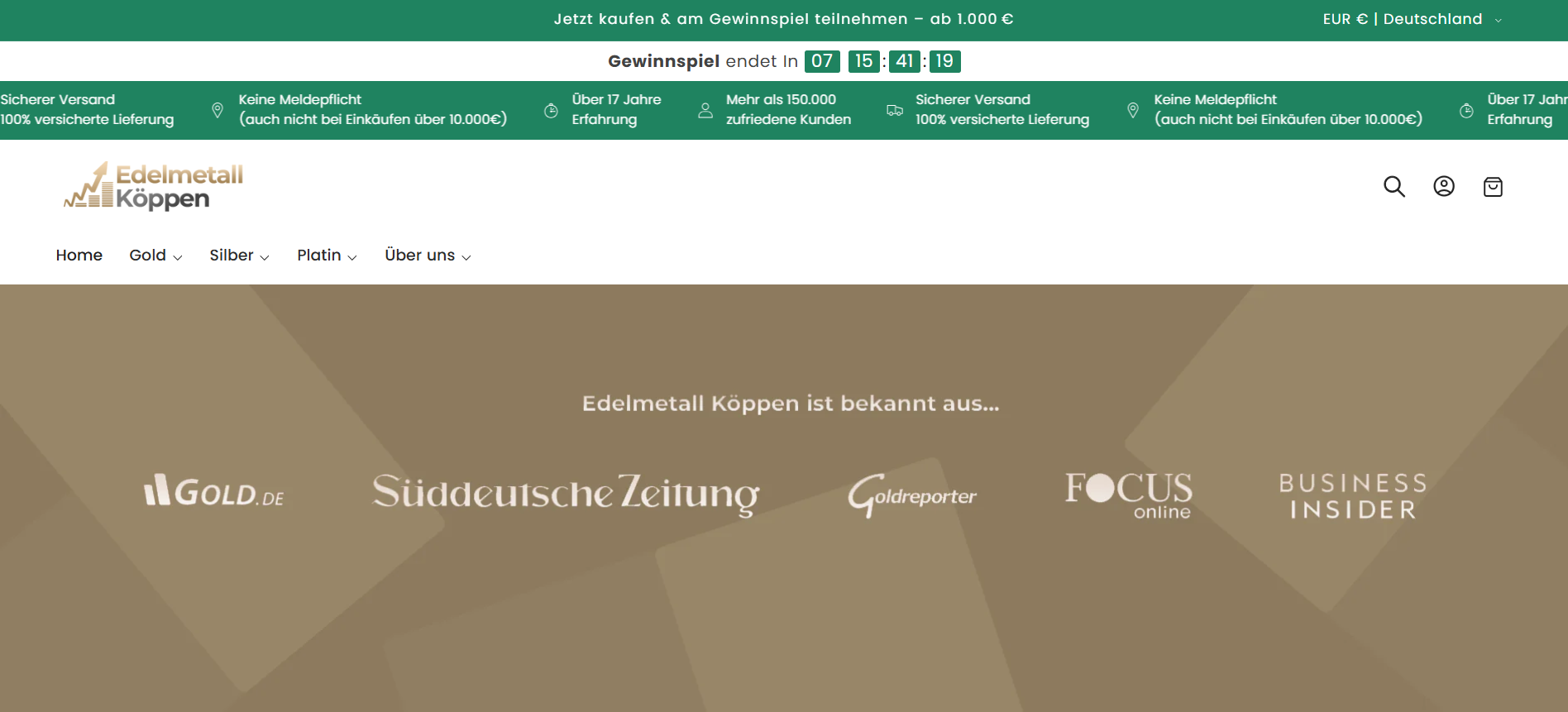 Screenshot edelmetall-koeppen.de