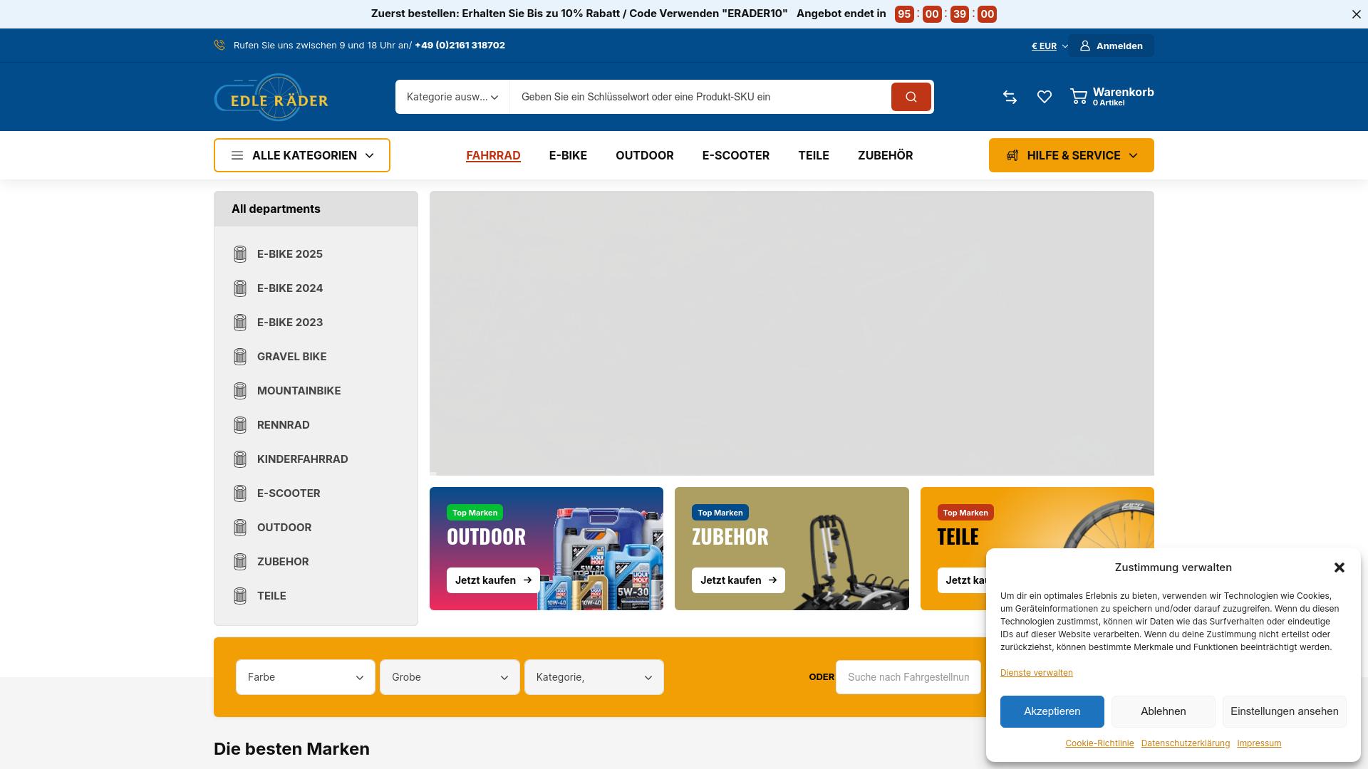 Screenshot edlerader.de