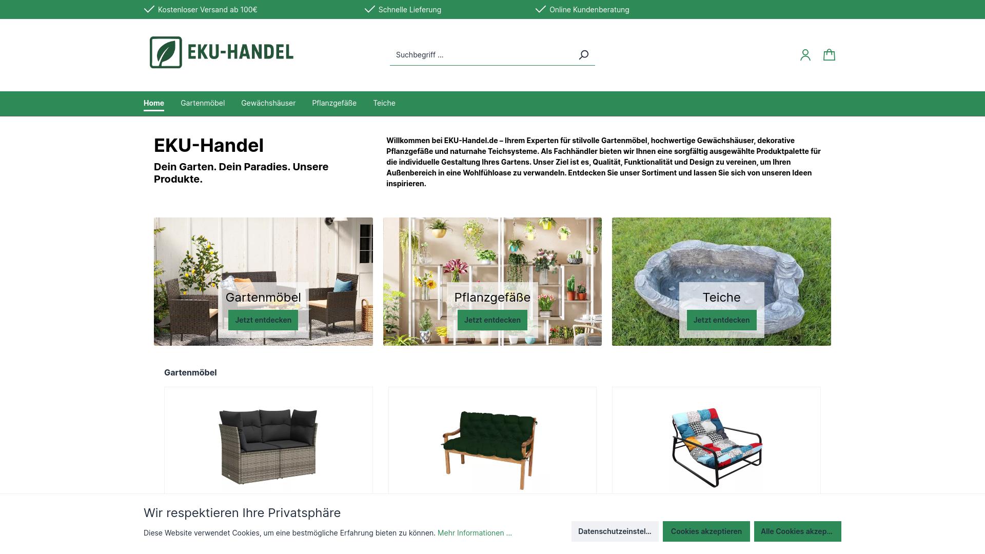 Screenshot eku-handel.de