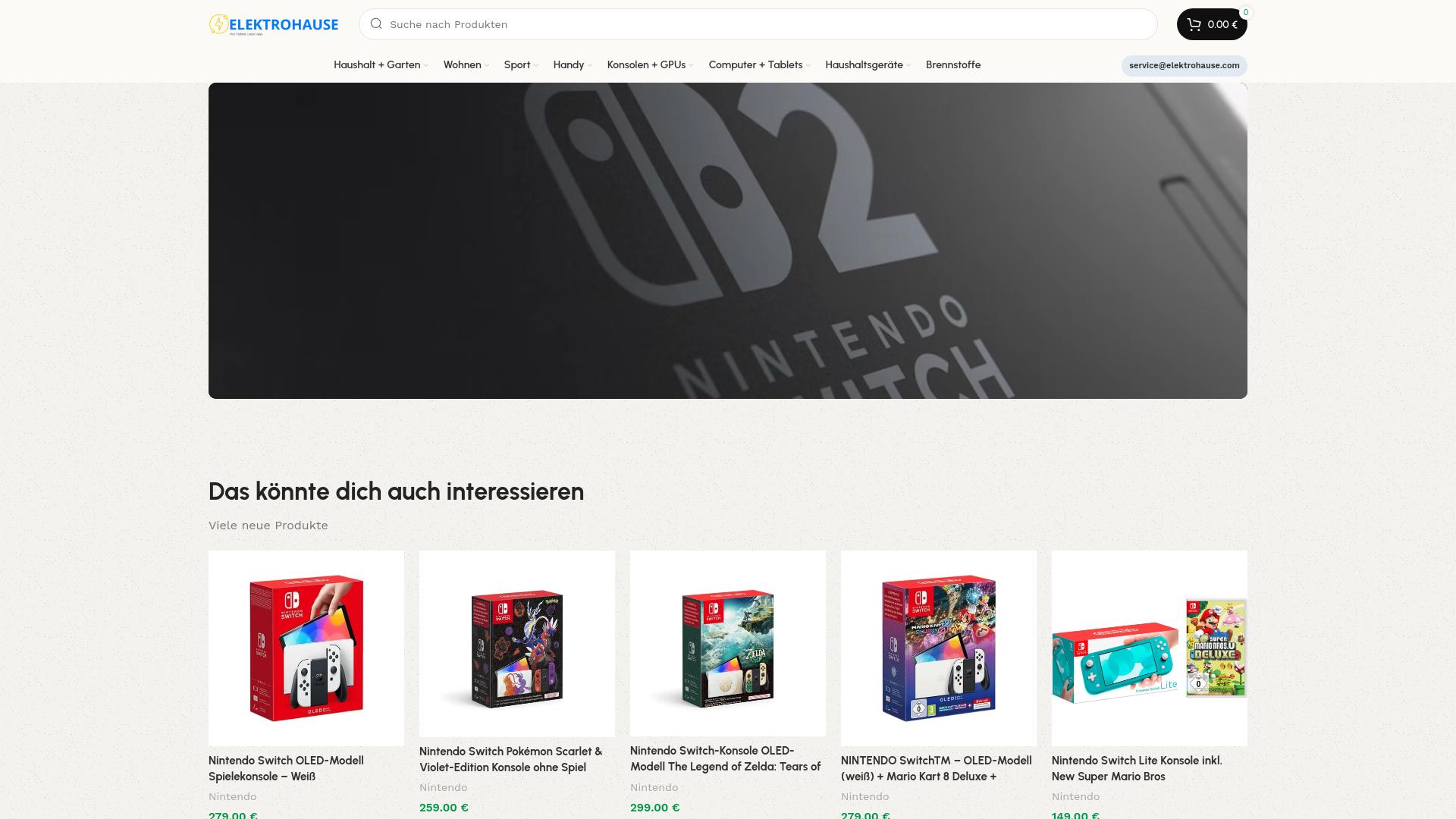 Screenshot elektrohause.com